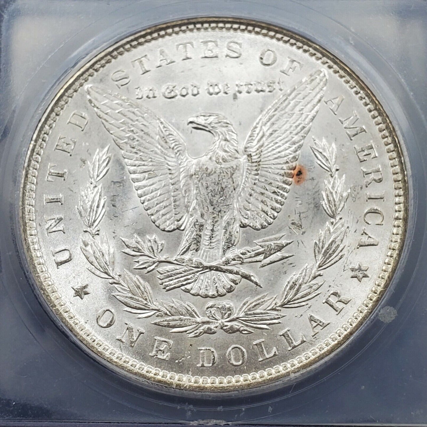 1888 P Morgan Silver Eagle Dollar Coin ICG MS65 Gem BU UNC Obverse Toner