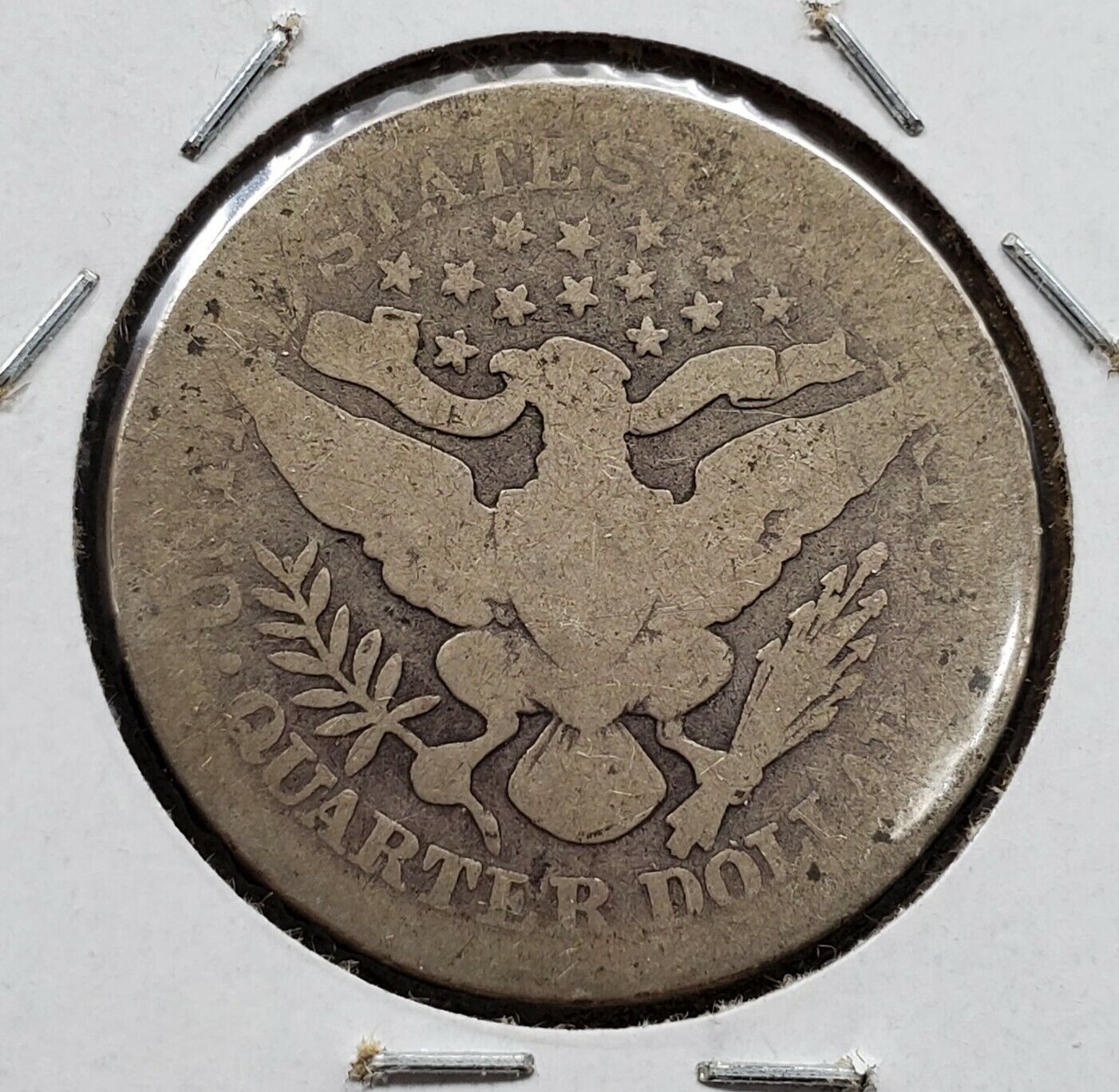 1905 P Barber Silver Quarter Coin About Good Circ Semi Key Date