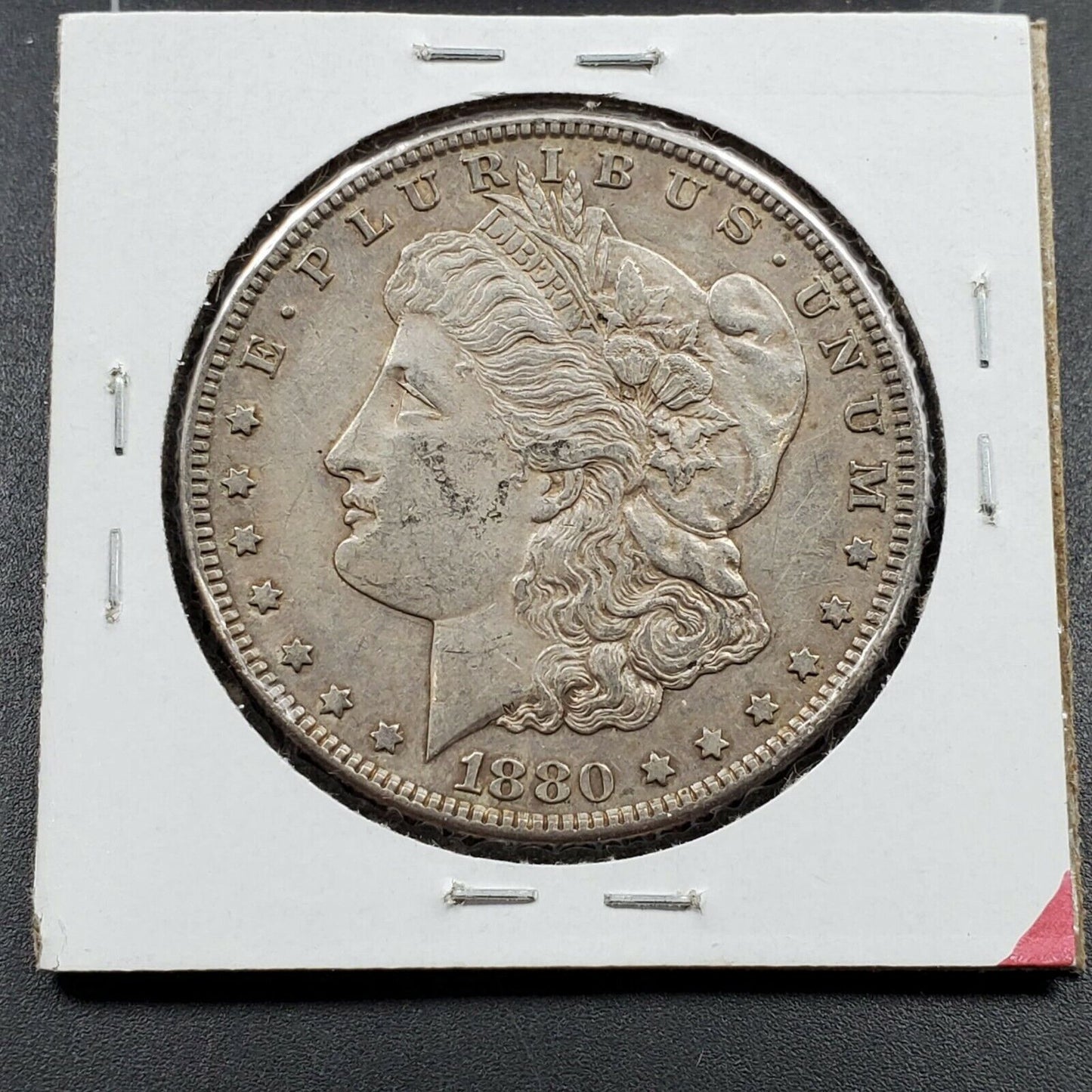 1880 S Morgan Silver Eagle Dollar Coin EF XF Extra Fine Neat Toning Reverse