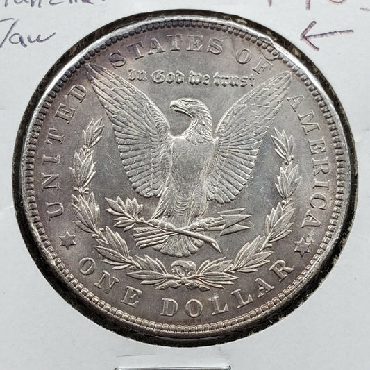 1903 P Morgan Silver Eagle Dollar Coin Choice AU Planchet Flaw Peeling Reverse