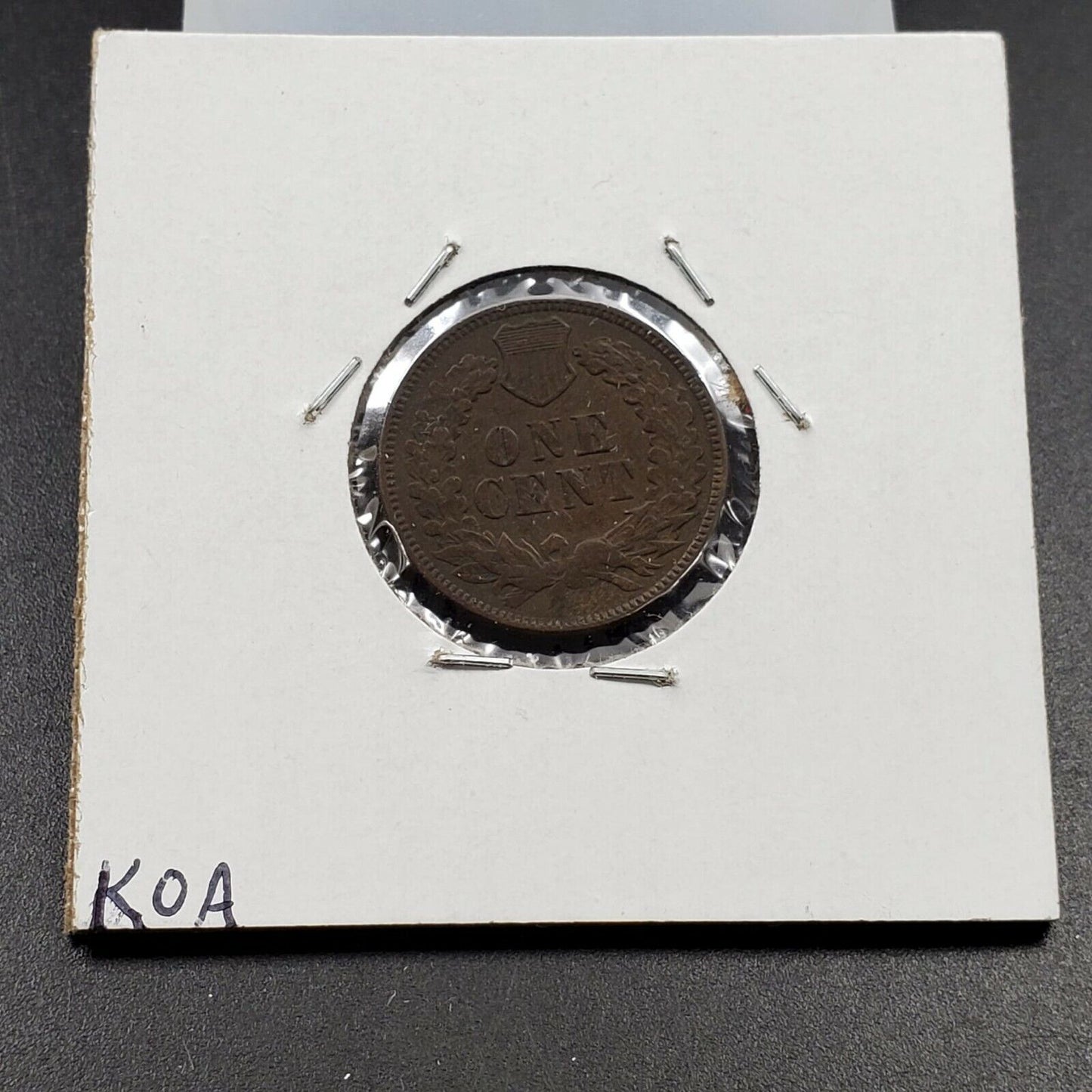 1876 Indian Head Cent Penny Coin XF EF w/ Planchet Flaw errors obverse
