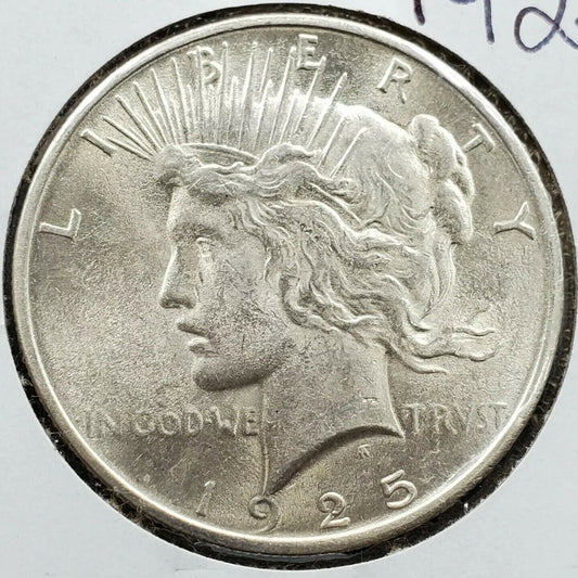 1925 P $1 Peace Silver Eagle Dollar Coin BU UNCIRCULATED UNC NICE