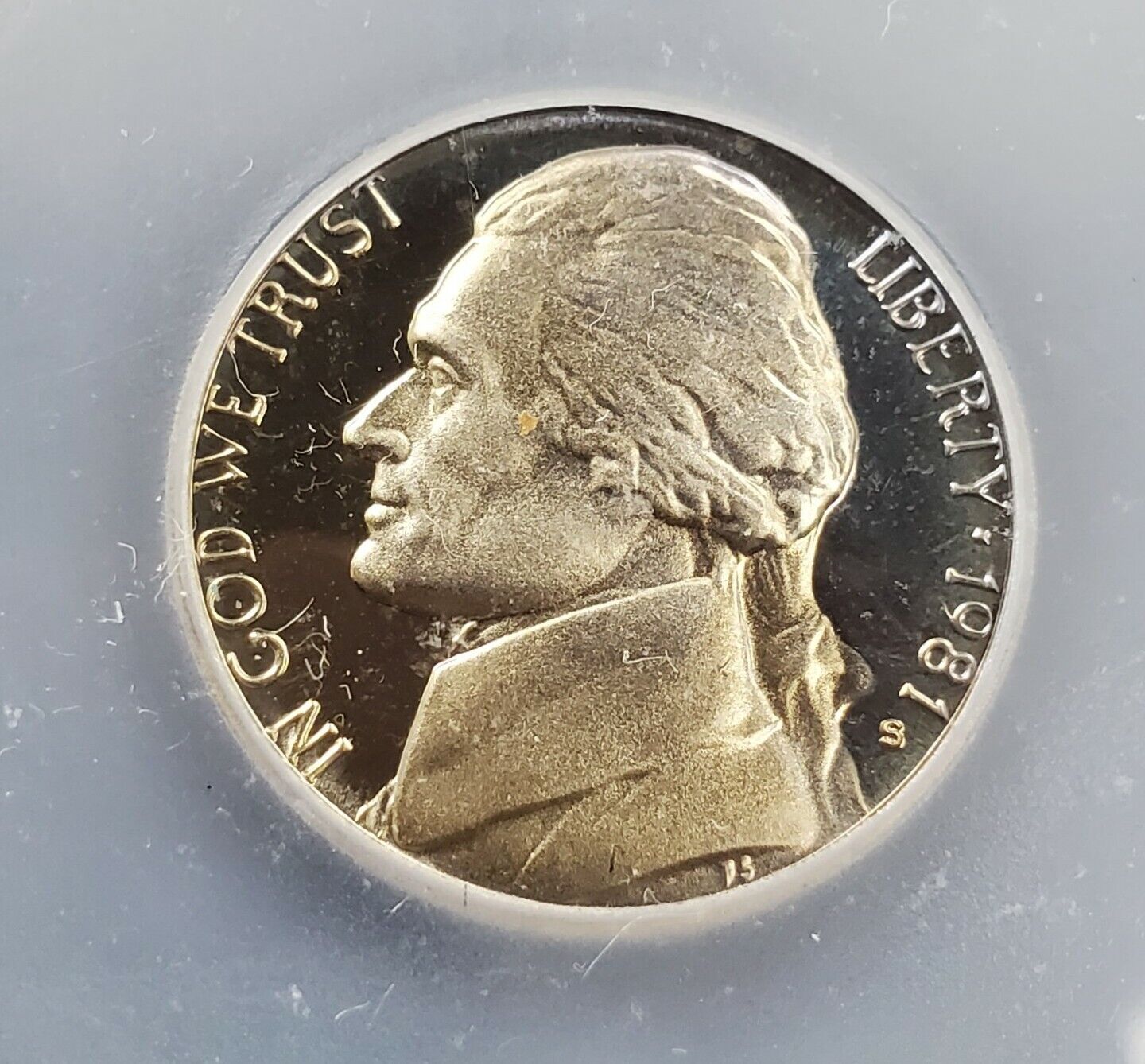 1981 Type 1 S Proof Jefferson Nickel Coin ICG PR70 DCAM Deep Cameo Variety #2