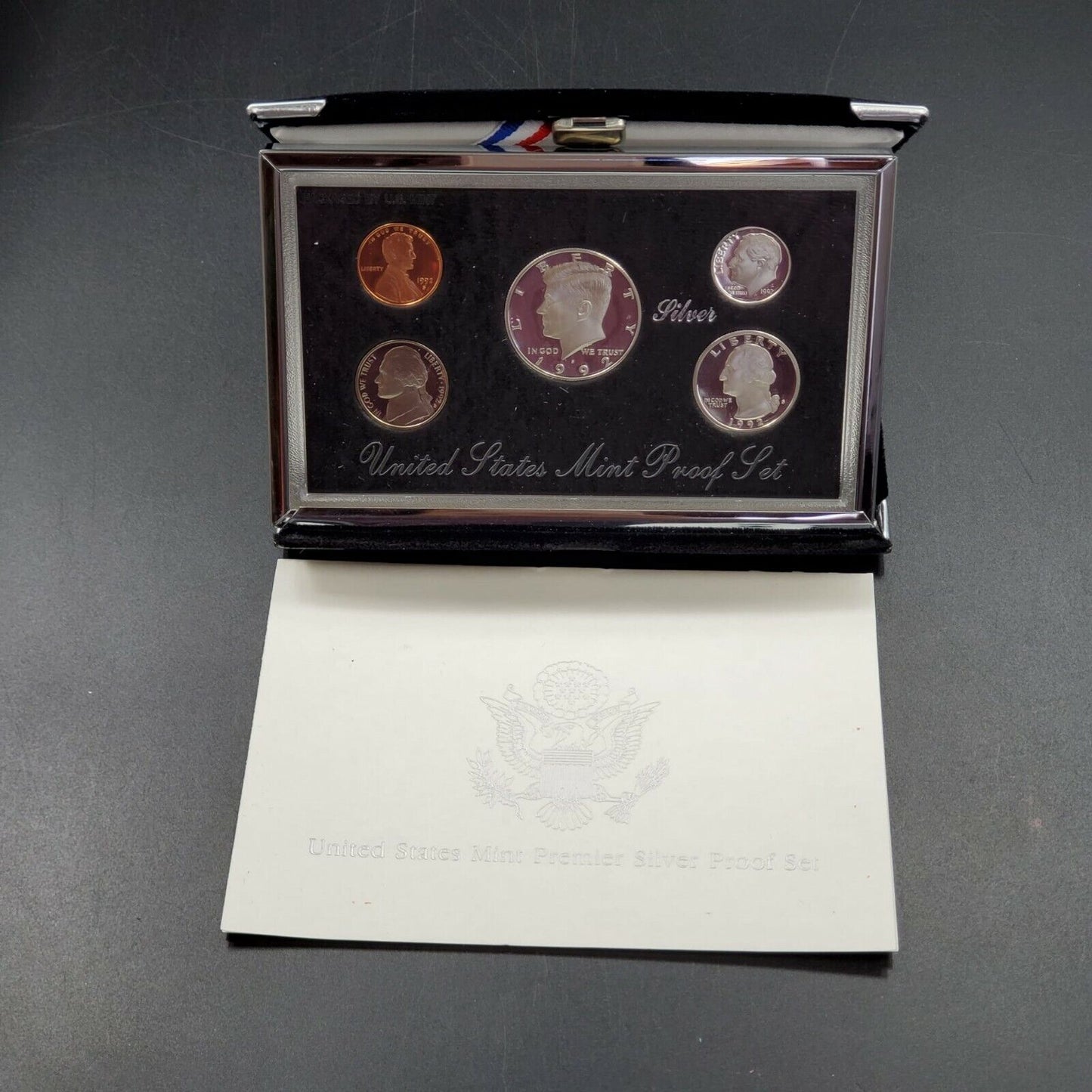 1992 S US Mint Premier Silver Proof Set OGP Box COA - RobinsonsCoinTown