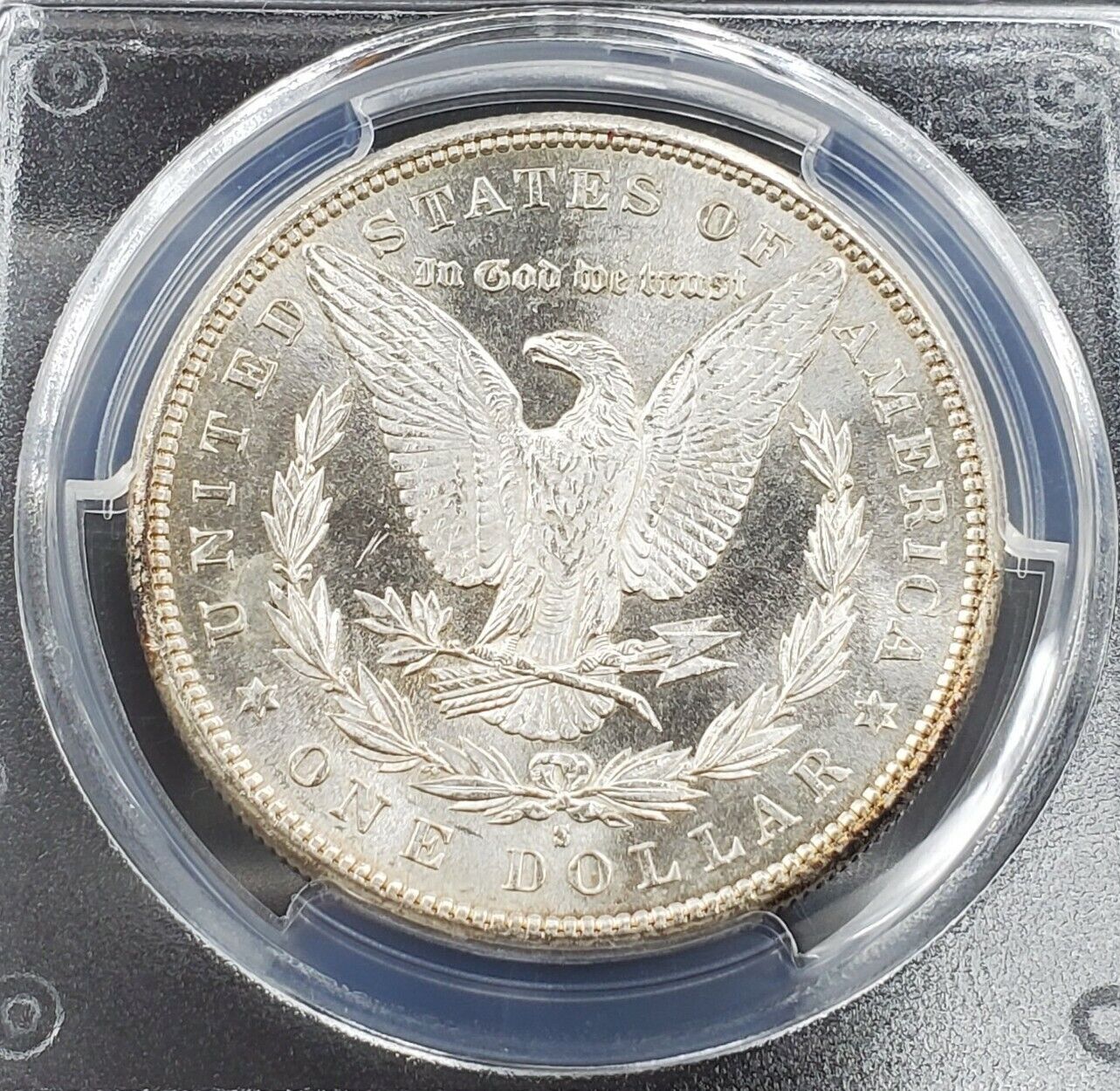 1881 S Morgan Silver Eagle Dollar Coin PCGS MS63 Some Toning
