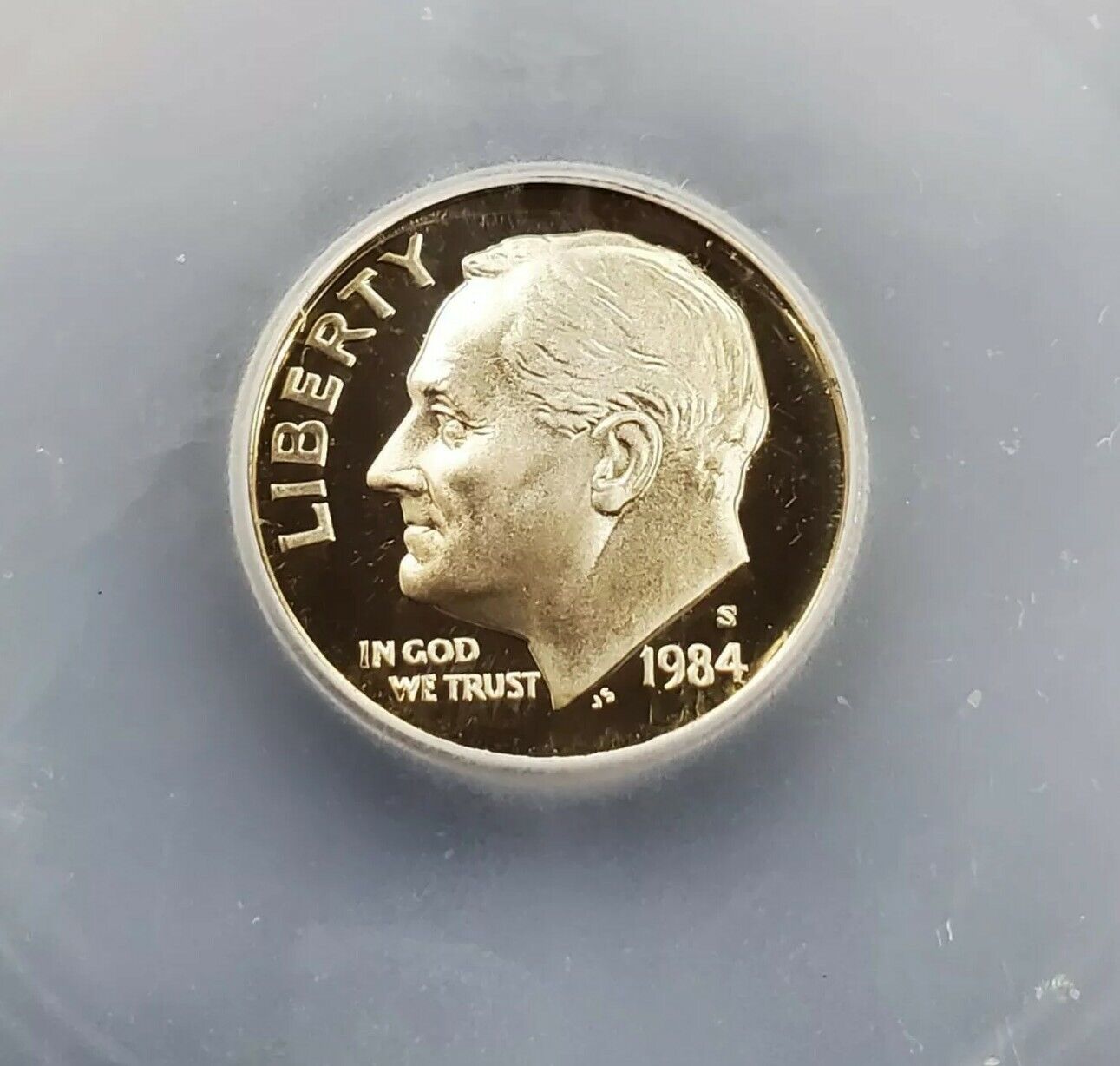 1984 S Roosevelt Clad Dime Proof Coin Vintage ICG PR70 DCAM Deep Cameo Gem