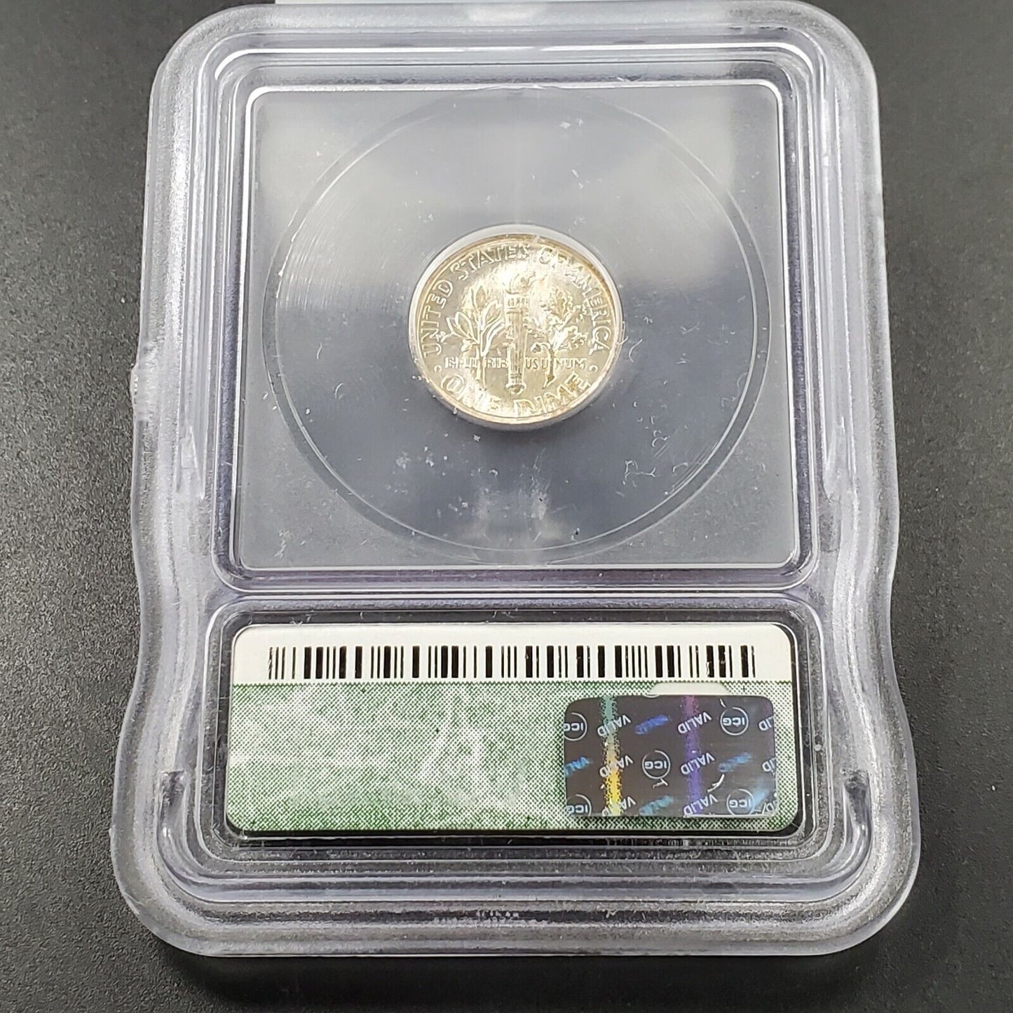 1962 P Roosevelt Silver Dime Coin Vintage ICG MS67 Gem BU Some Toning