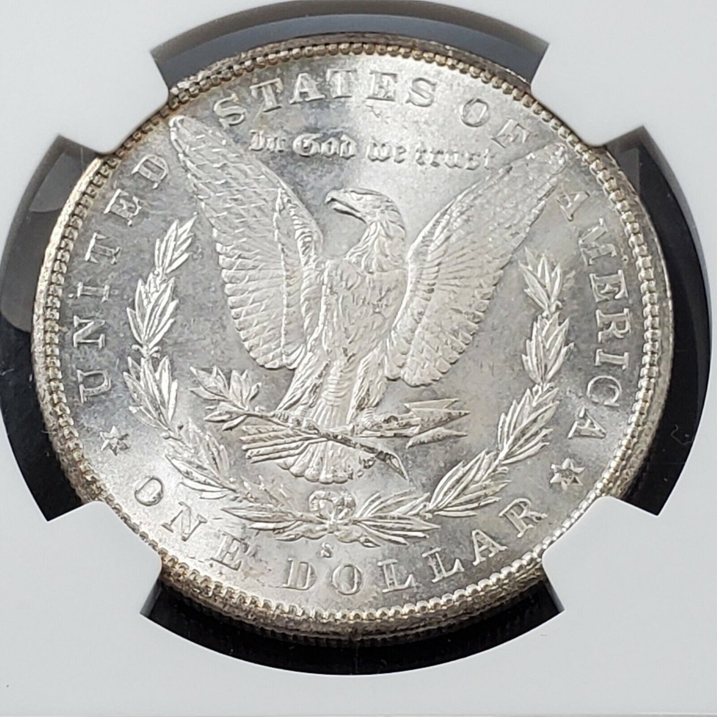 1880 S Morgan Silver Eagle Dollar Coin NGC MS65 Gem BU Certified
