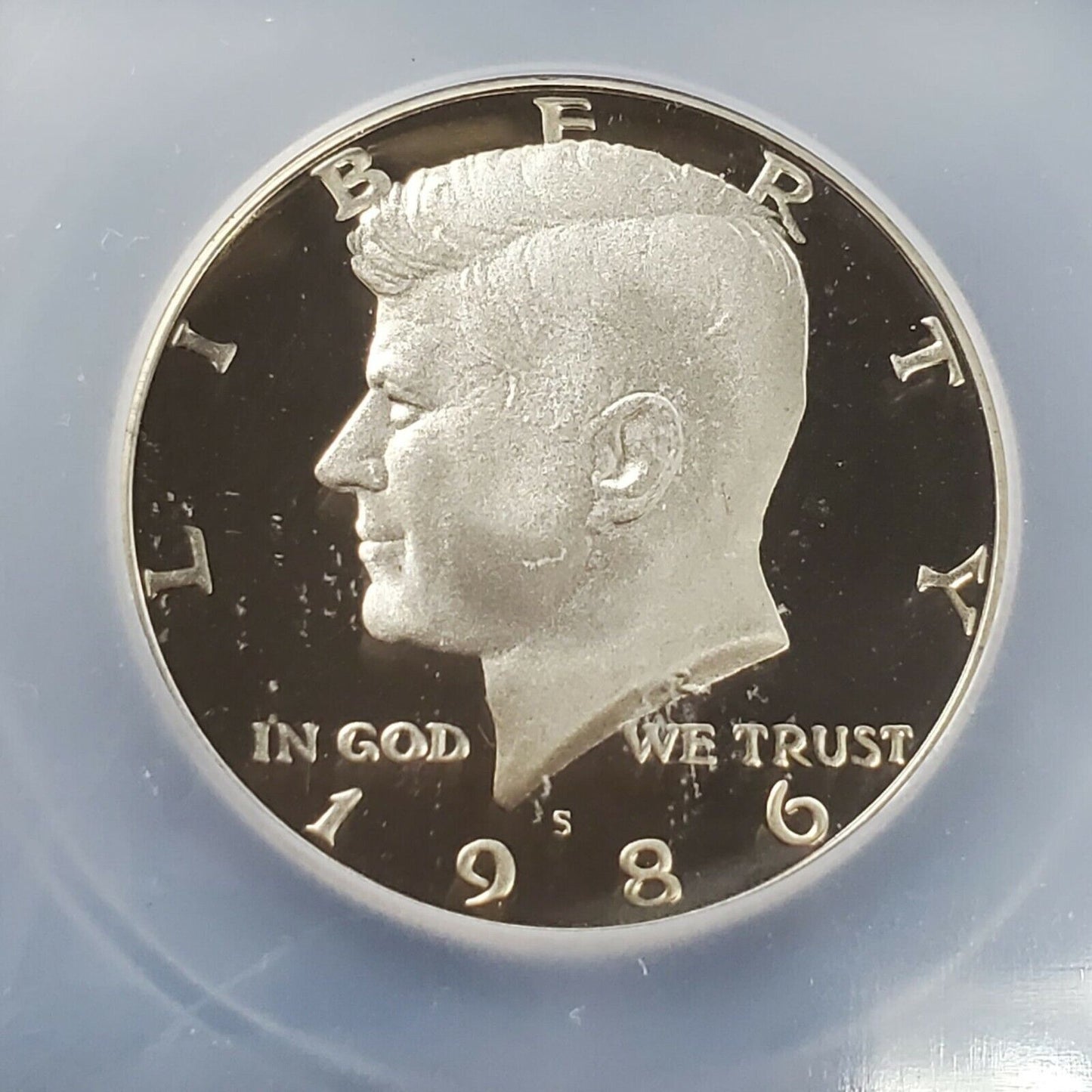 1986 S Kennedy Clad Half dollar Coin ICG PF70 DCAM