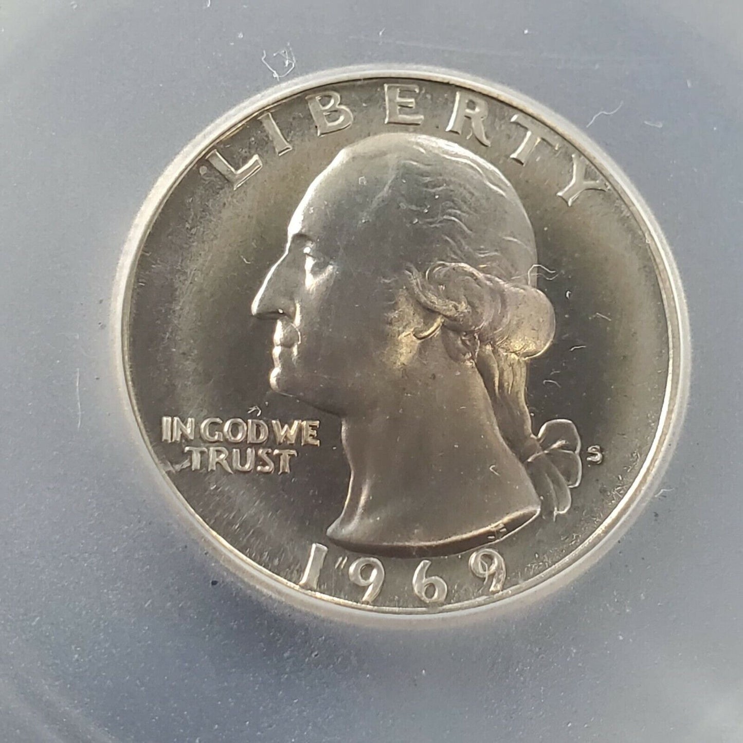 1969 S 25C Washington Quarter Clad Coin ICG PR69 Dcam Proof