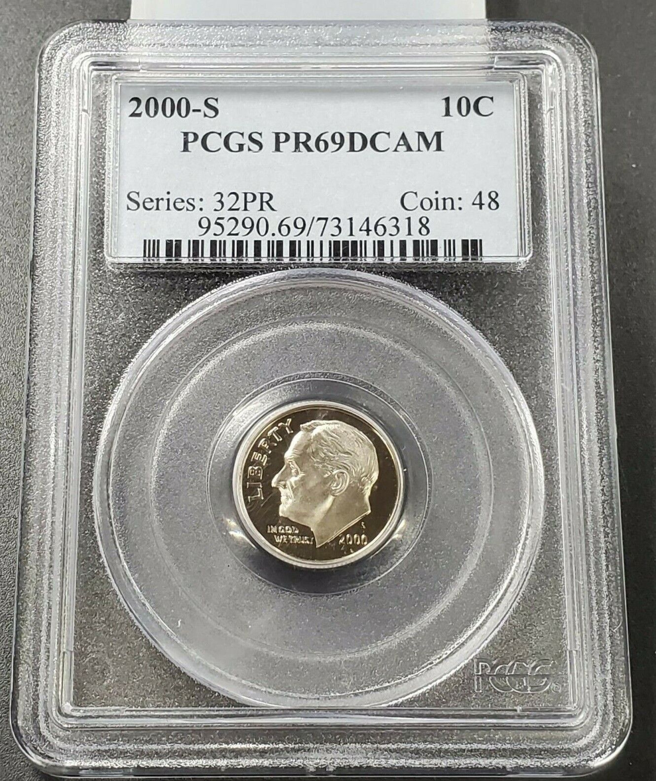 2000 S Roosevelt Clad Dime Coin PCGS PR69 DCAM Proof Deep Cameo #1