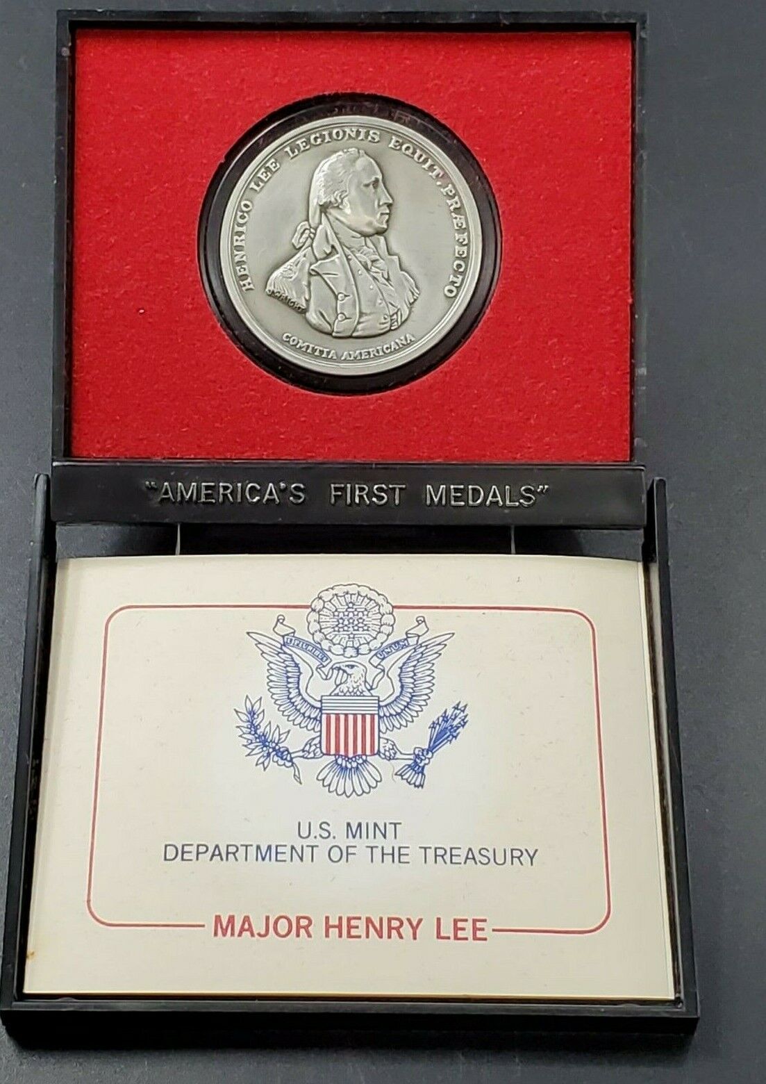 Henry Lee Major America First Medals -  U.S. Mint Pewter with Display Case