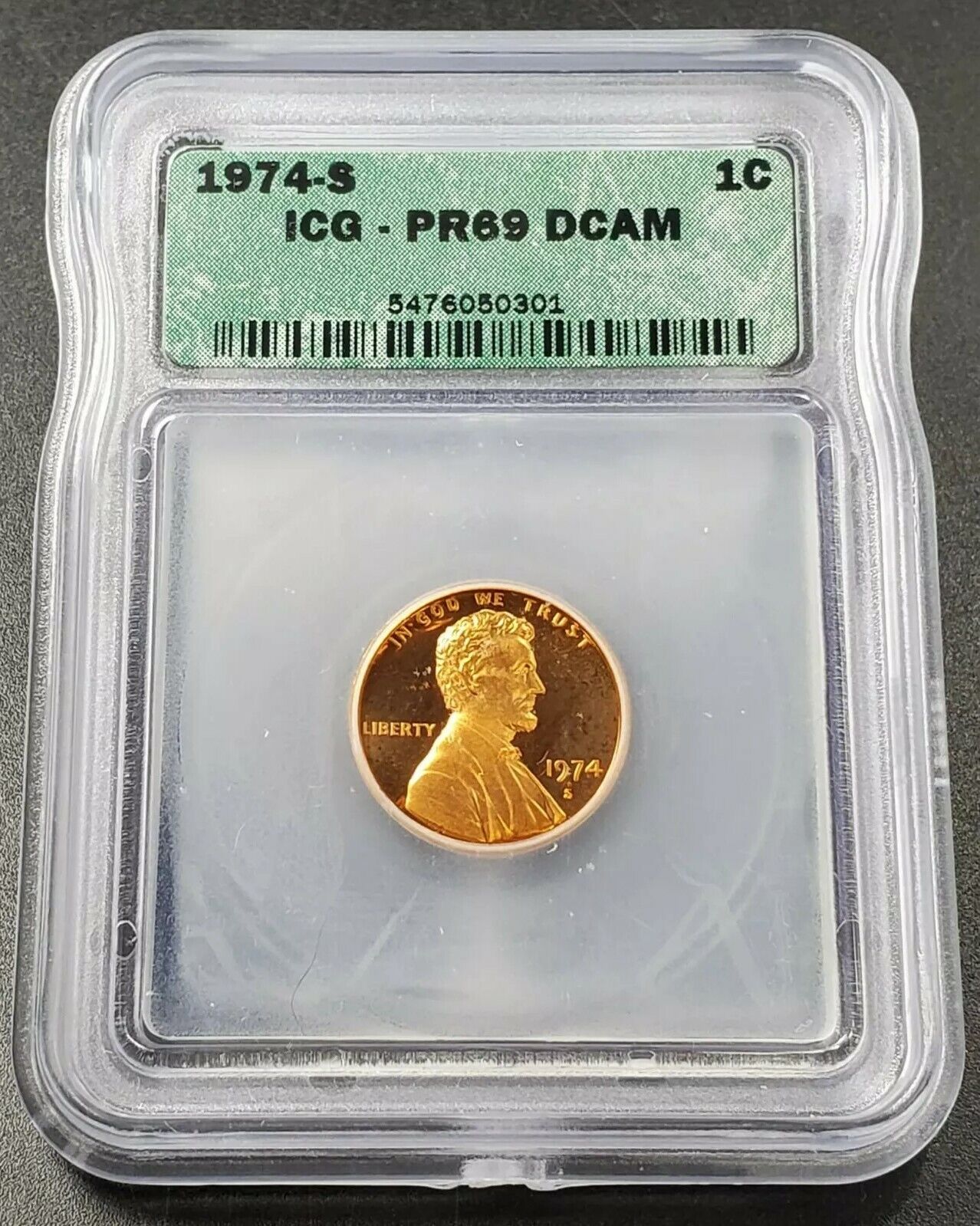 1974 S Lincoln Memorial Cent Penny Coin Vintage ICG PR69 Gem Proof #3