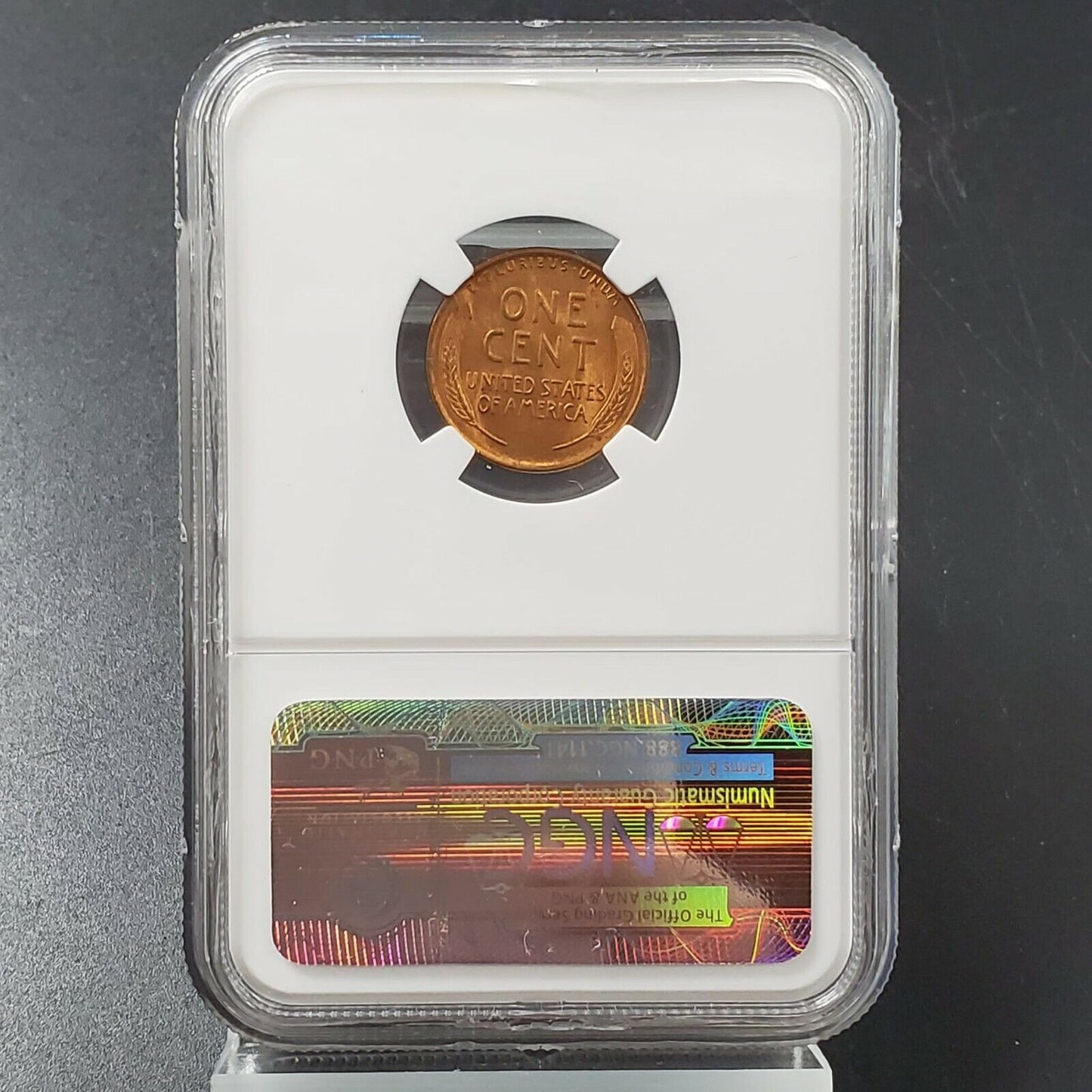 1935 D Lincoln Wheat Cent Penny Coin NGC MS65 RD RED Brown Label Holder