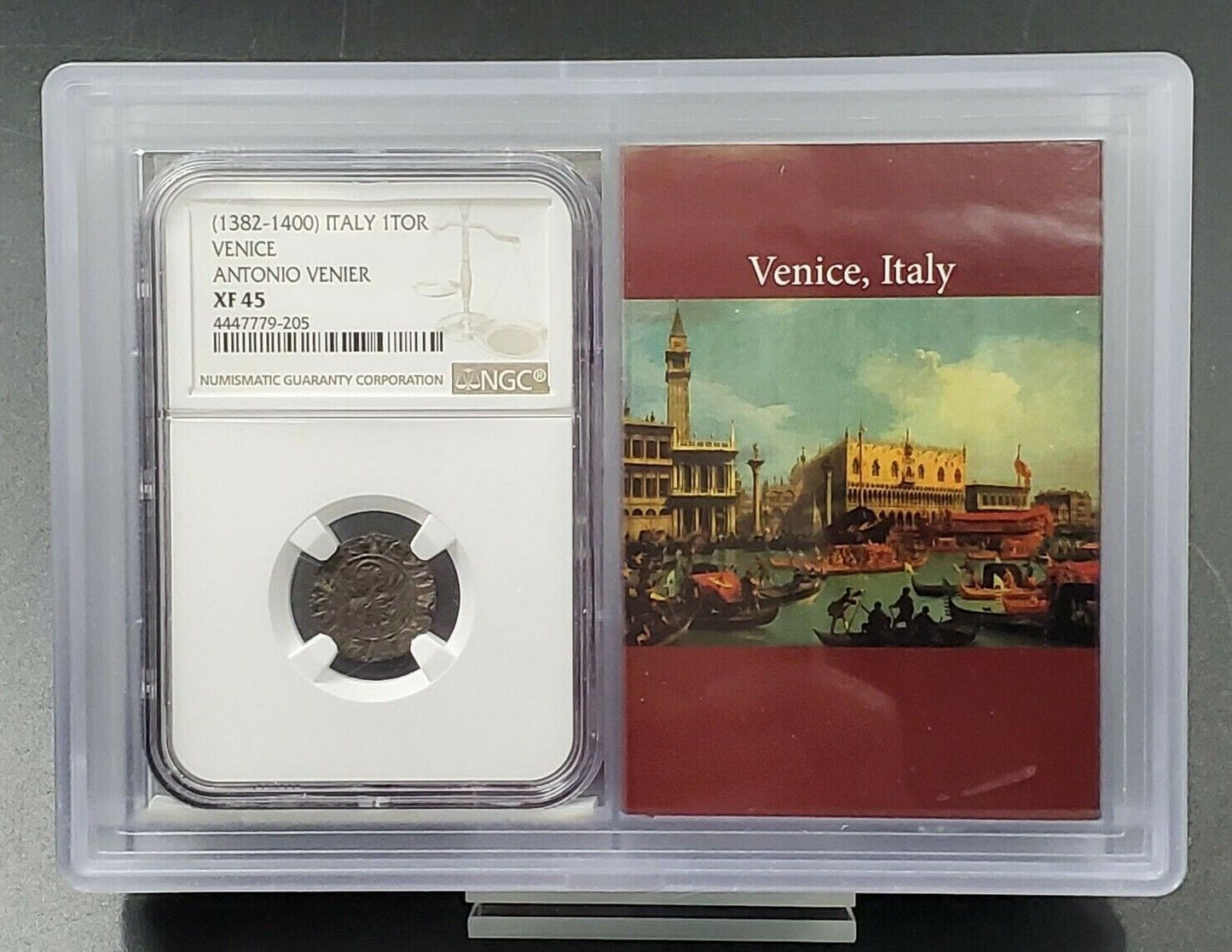 1382-1400 Italy 1TOR Venice Antonio Venier NGC XF45 Renaissance Medieval Coin