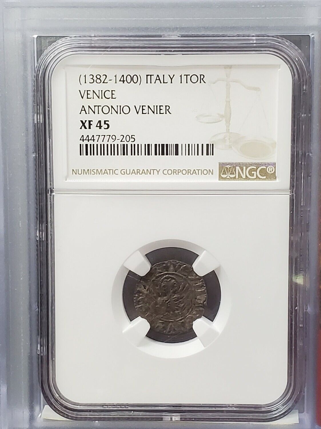 1382-1400 Italy 1TOR Venice Antonio Venier NGC XF45 Renaissance Medieval Coin