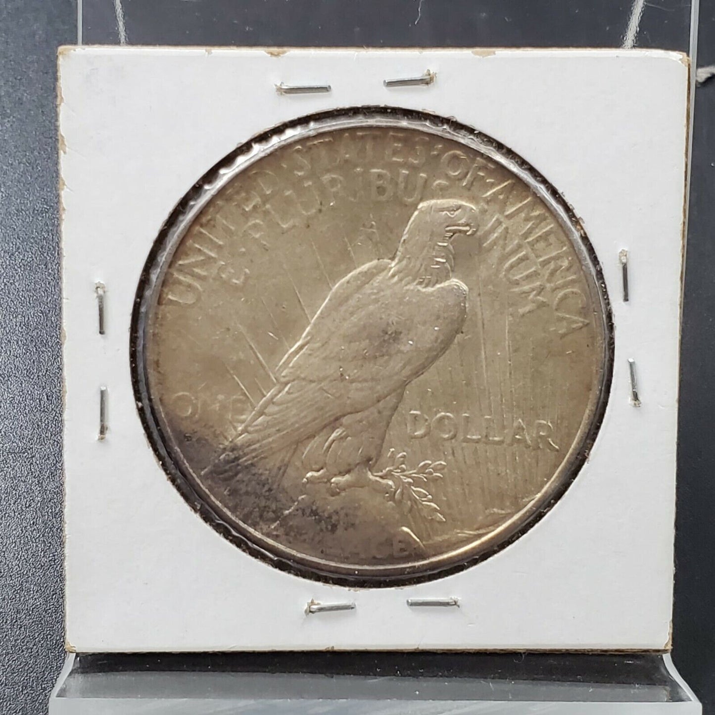 1934 D Peace 90% Silver Eagle Dollar Coin CH VF / XF Halo Toned Obverse