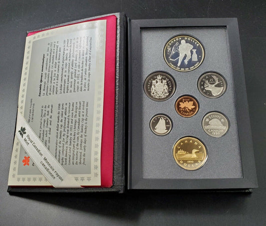 Canada 1993 Royal Canadian Mint Double Dollar Proof Coin Set COA & Hard Box