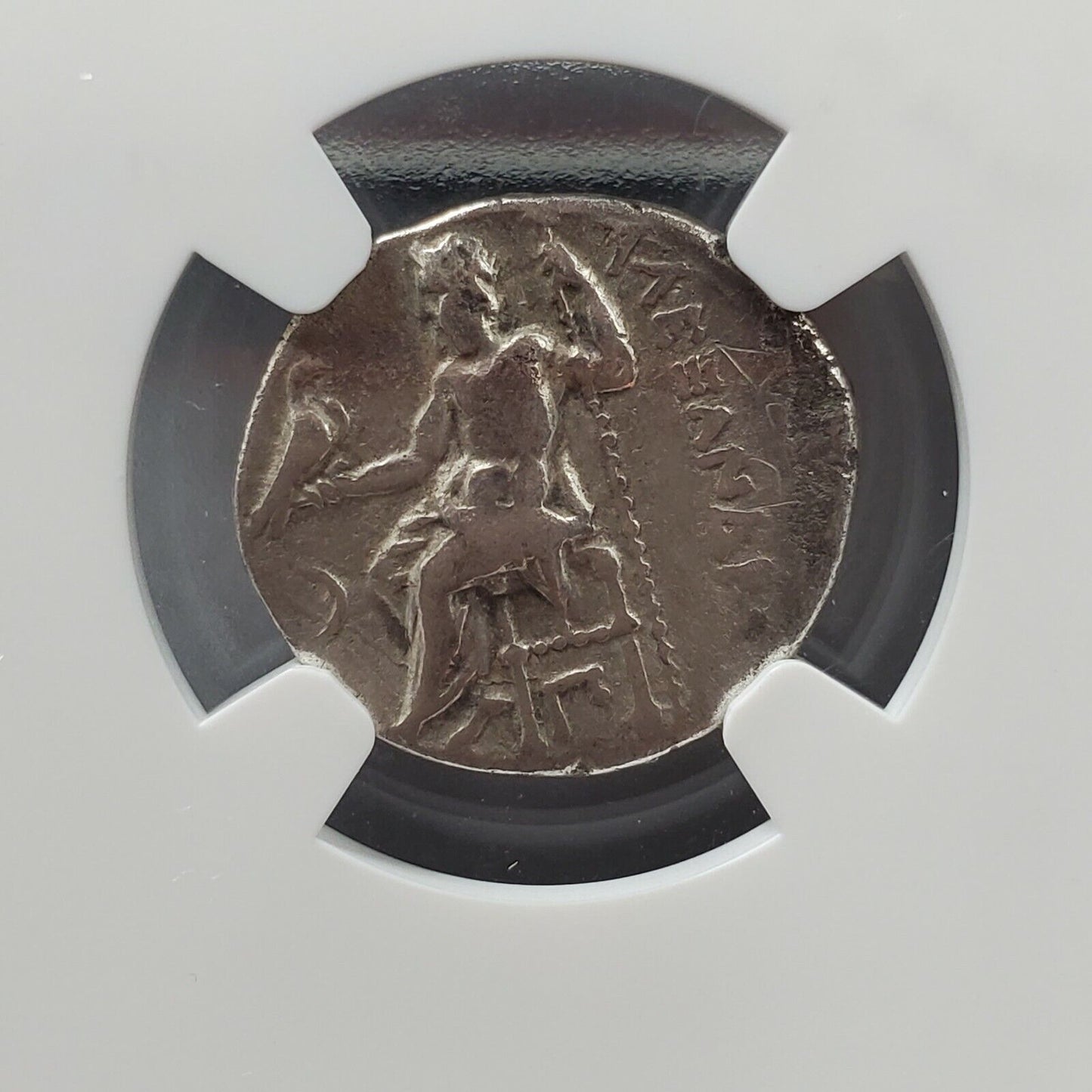 Macedon Alexander The Great III AR Drachm NGC F Choice Fine Ancient