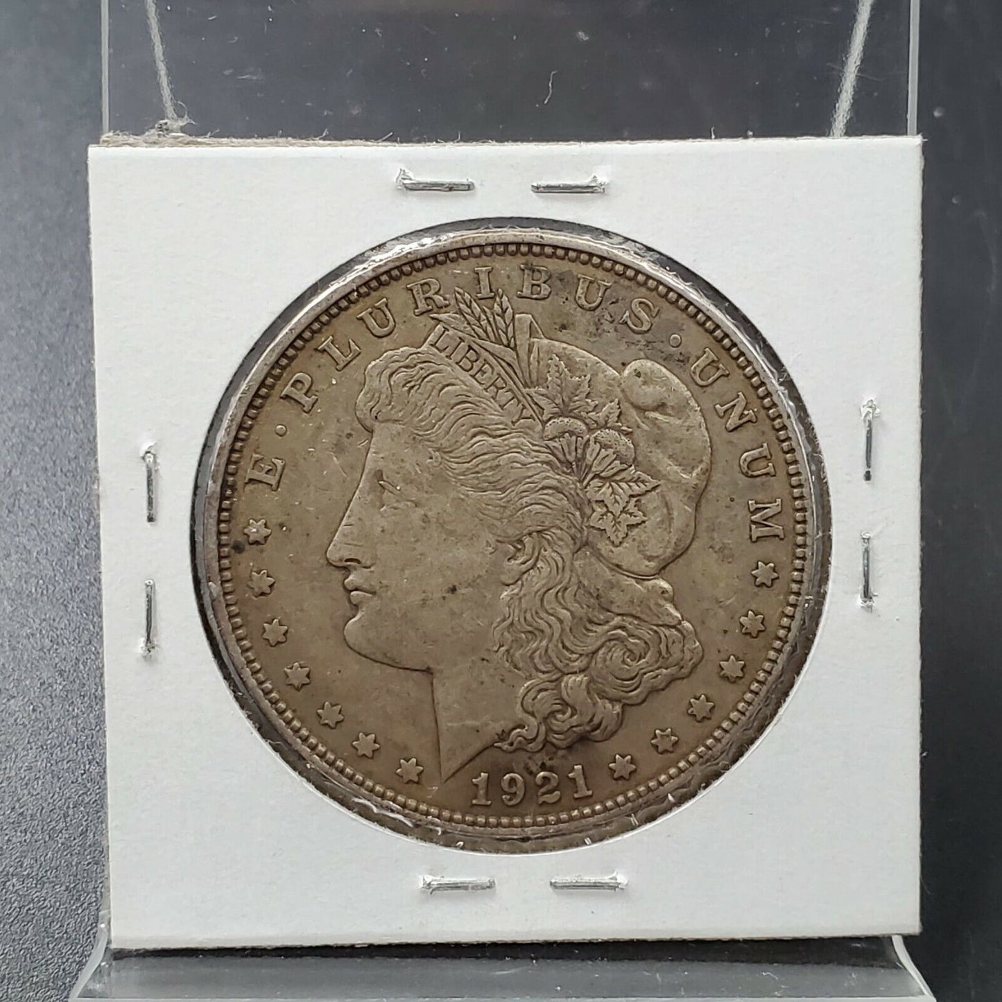 1921 D $1 Morgan Silver Dollar Coin Die Cracks Vam Neat VF Very Fine