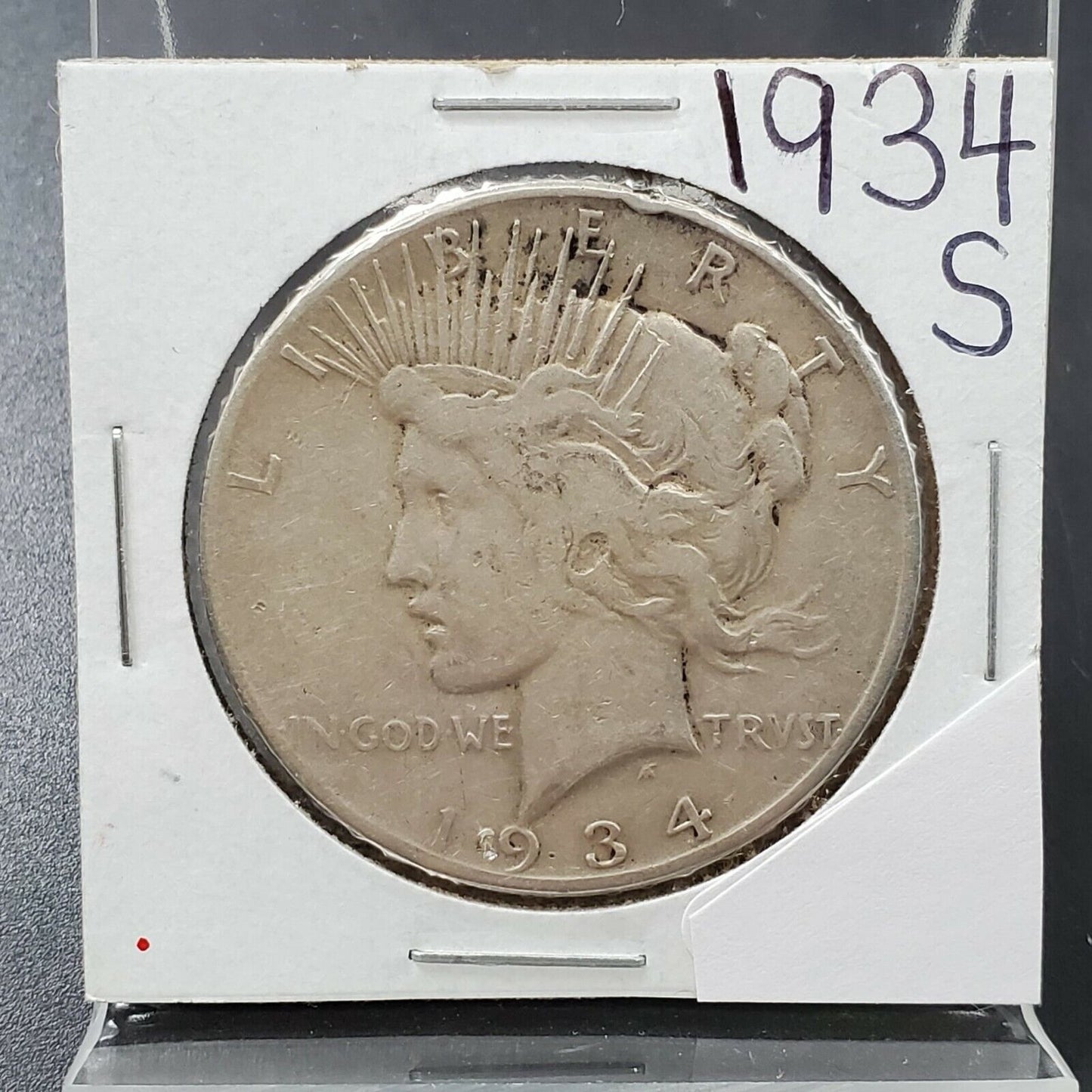 1934 S Peace 90% Silver Eagle Dollar Coin Circulated Semi Key Date
