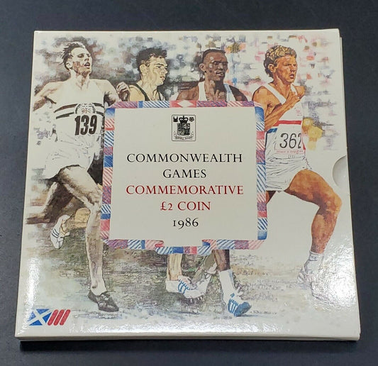 Uncirculated 1986 United Kingdom Commonwealth Games 2 Pounds Commemorative Coin