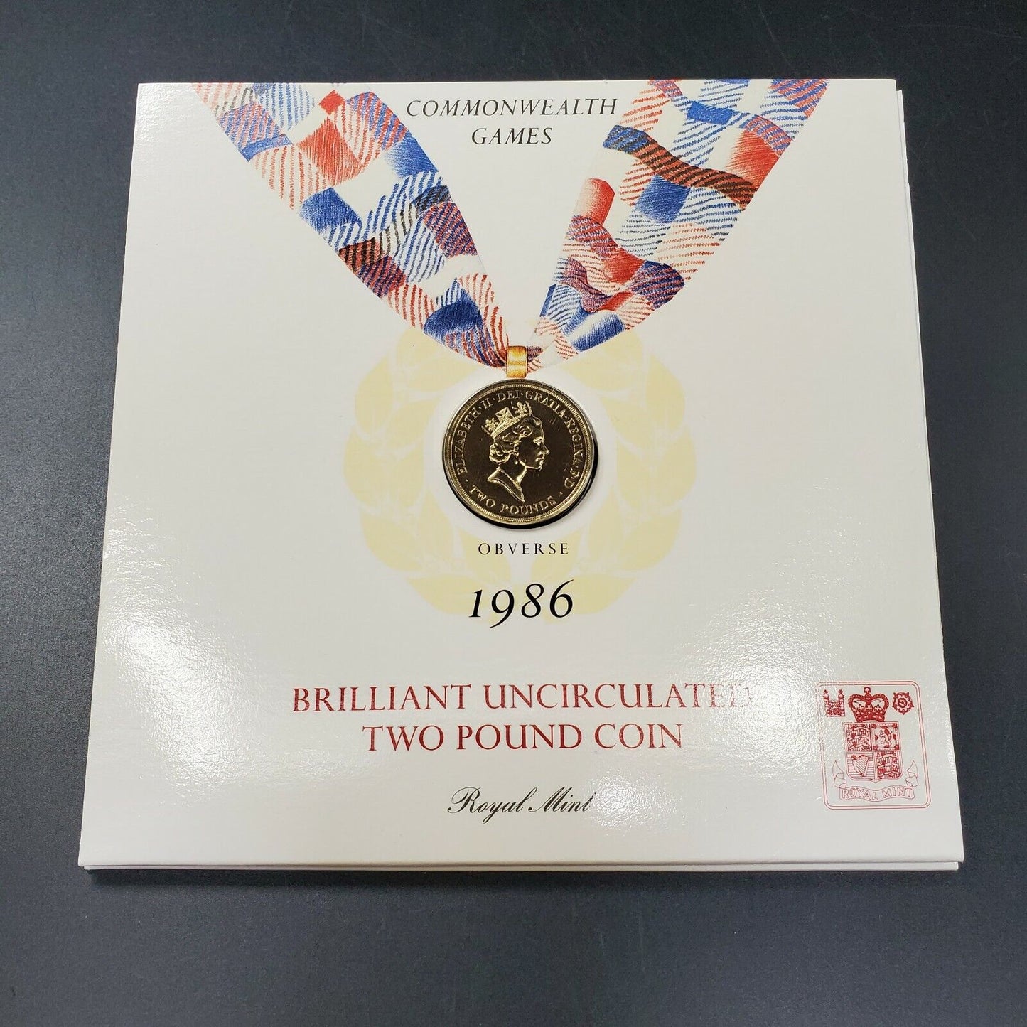 Uncirculated 1986 United Kingdom Commonwealth Games 2 Pounds Commemorative Coin