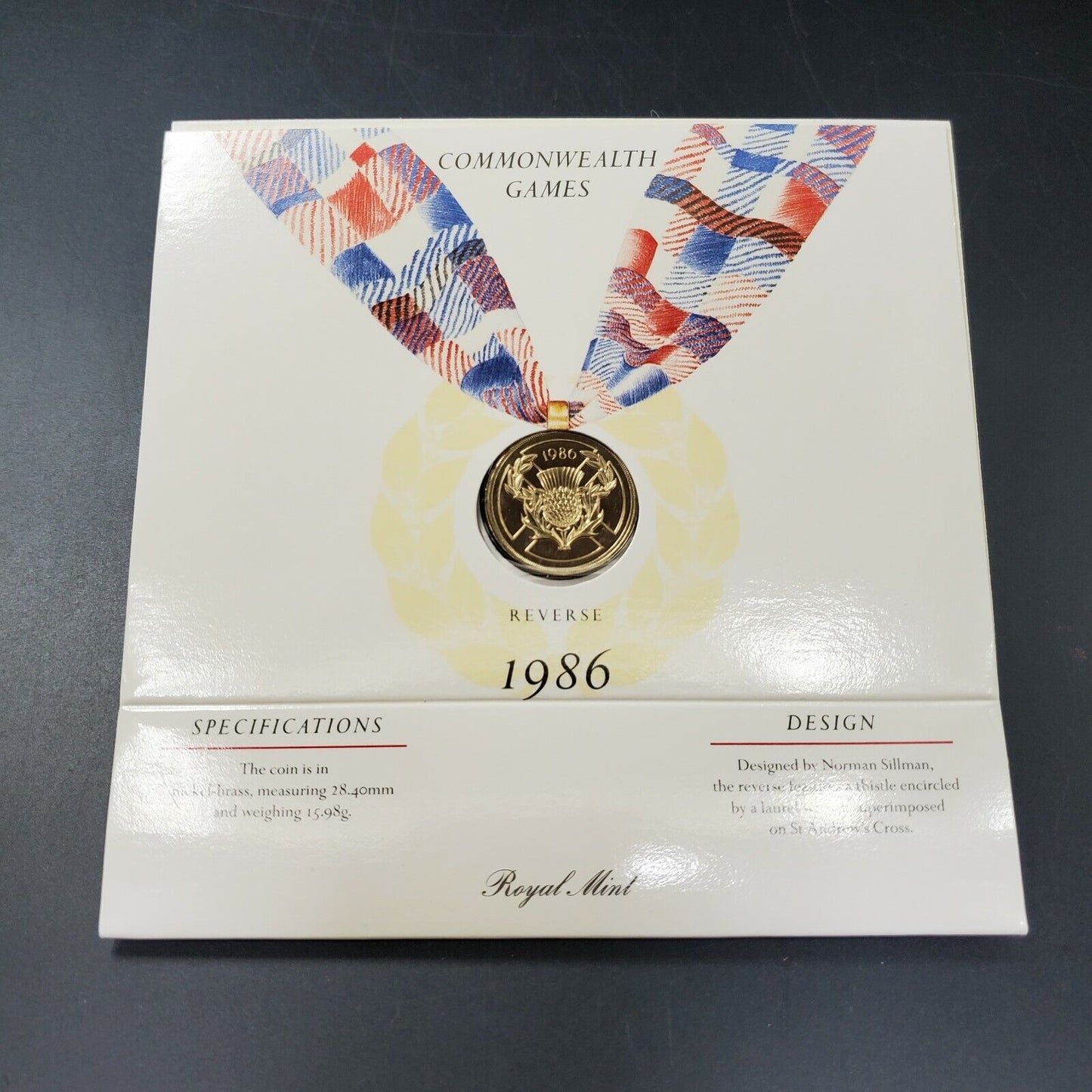 Uncirculated 1986 United Kingdom Commonwealth Games 2 Pounds Commemorative Coin