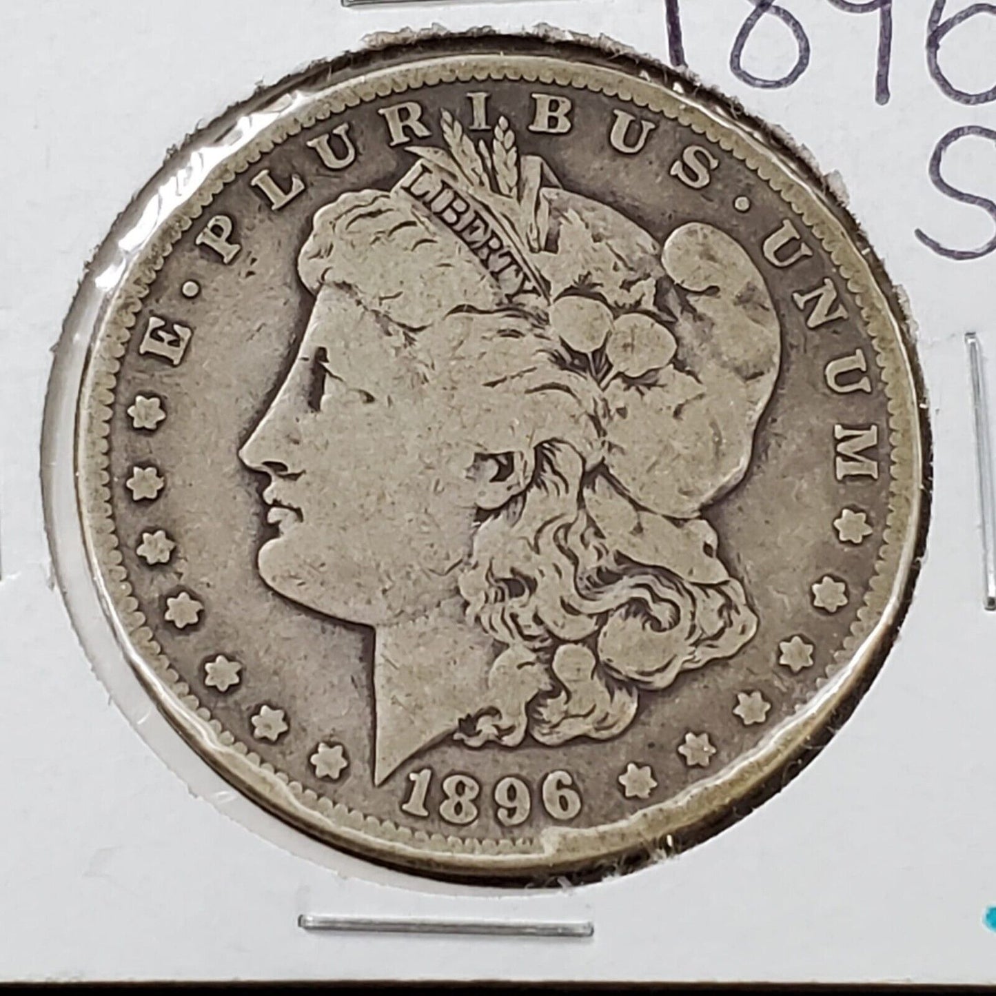 1896 S $1 Morgan Eagle Silver Dollar Coin Choice VG Very Good / Fine