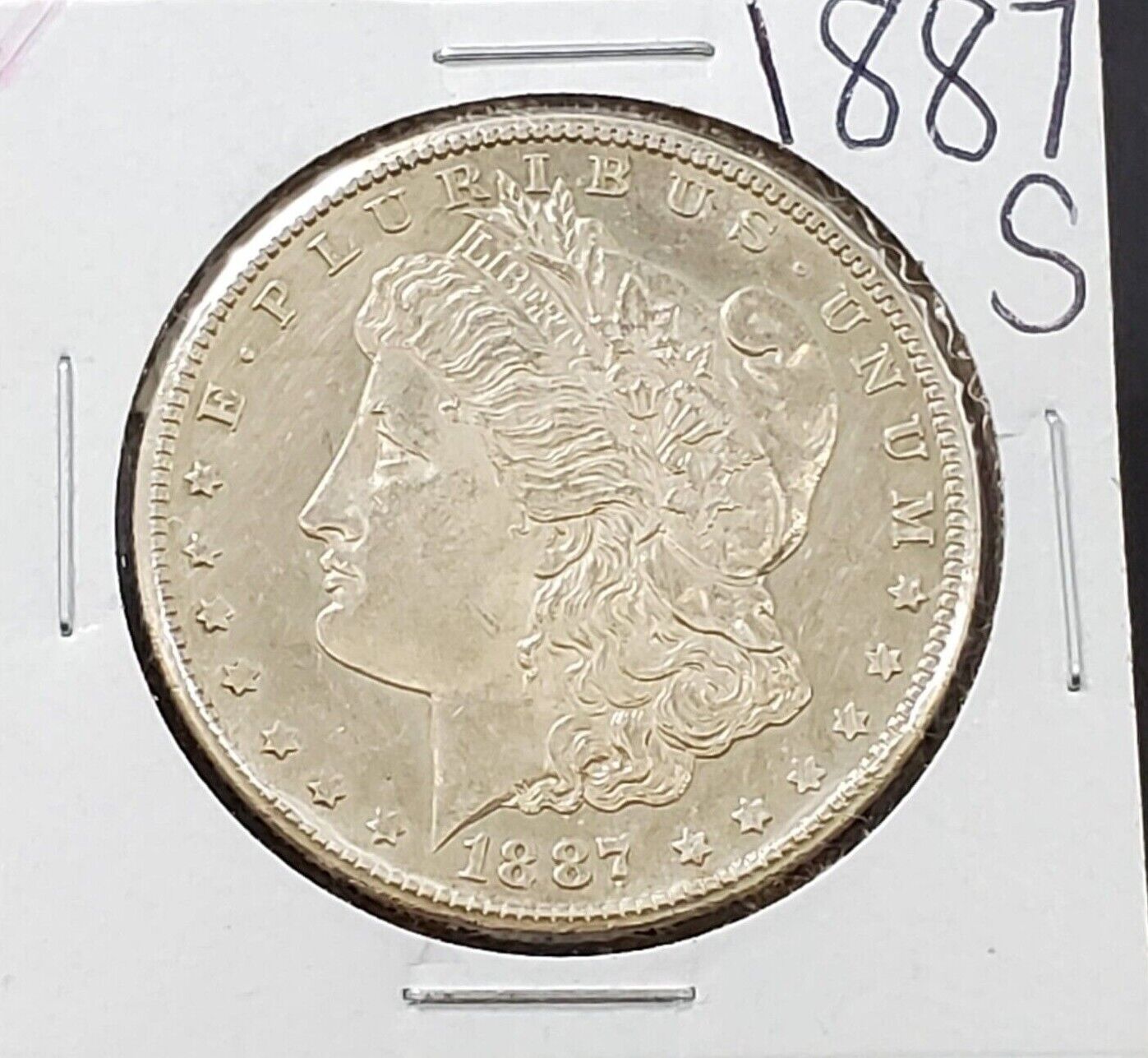 1887 S $1 Morgan Eagle Silver Dollar Coin CH AU / UNC Details