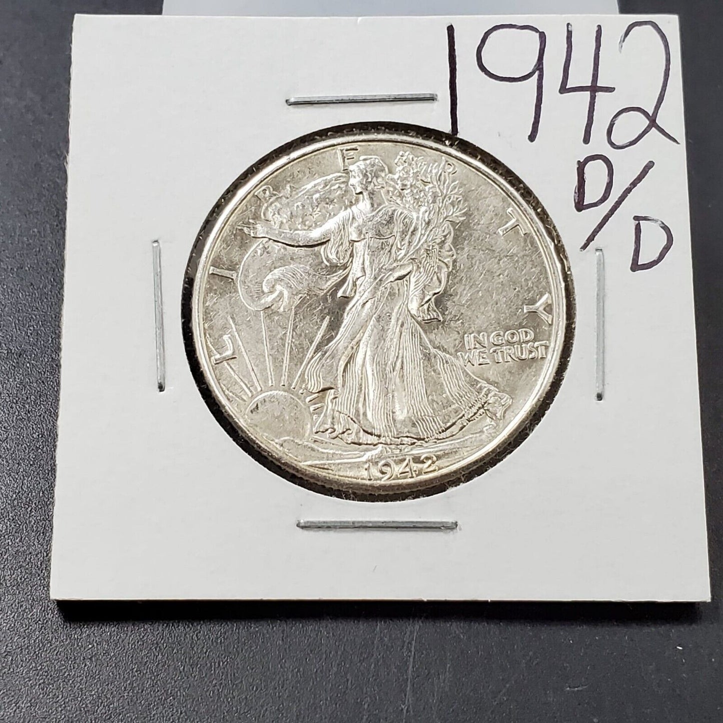 1942 D/D Walking Liberty Silver Eagle 90% Coin RPM-004 Variety Coin