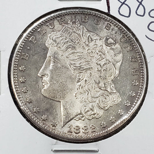 1882 S $1 Morgan Silver Dollar Coin Choice AU About Unc