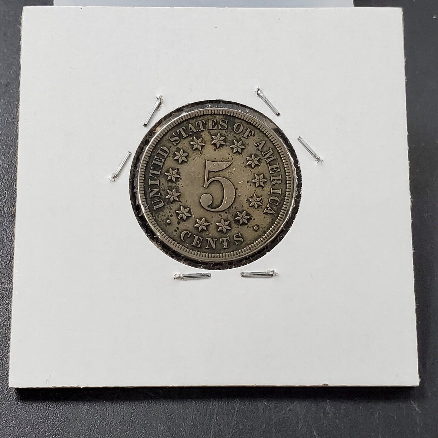 1868 5C Rev of 1868 Shield Nickel Coin Average FS-903 Variety Coin CH VF