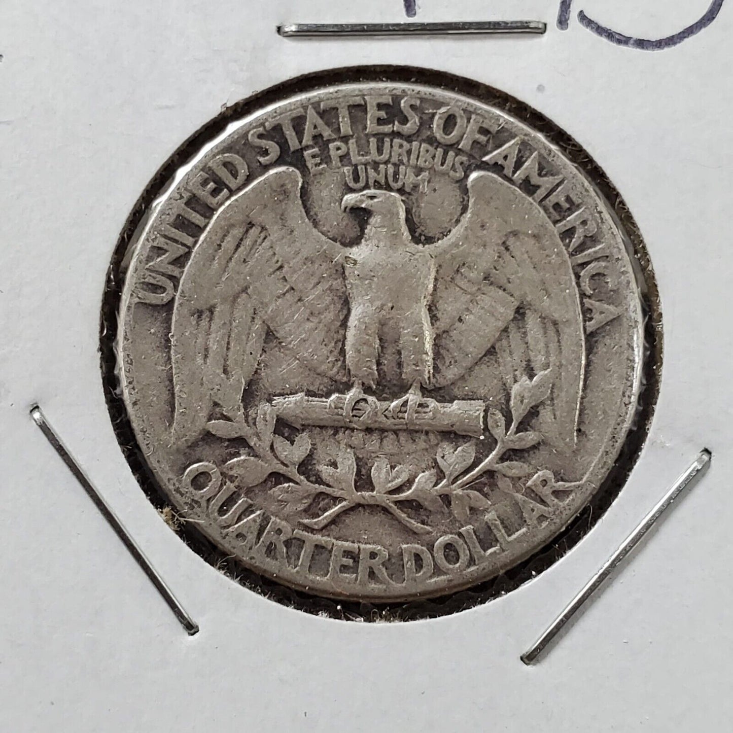 1950 P 25c Washington Silver Quarter Coin Double Die Reverse DDR Variety