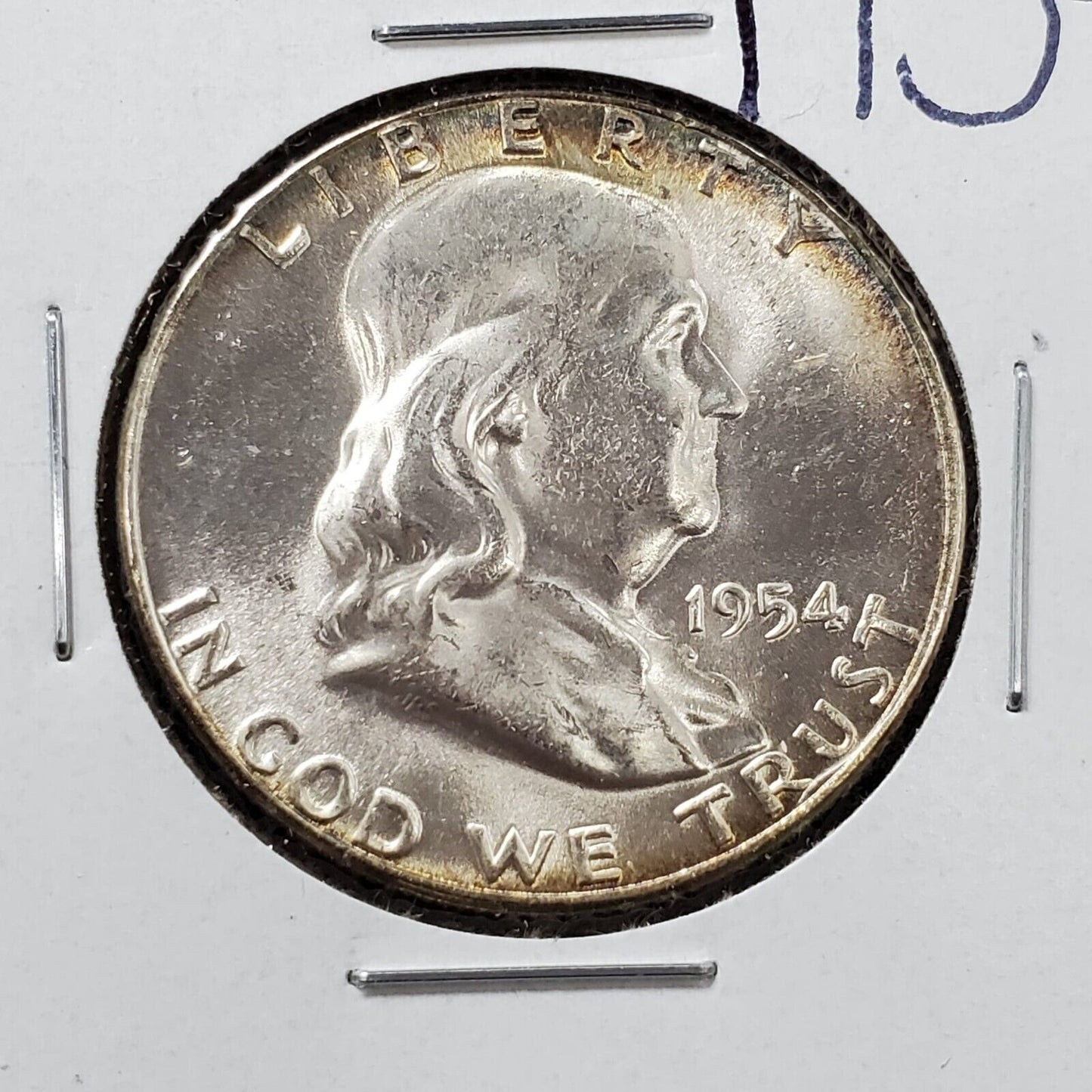 1954 P Franklin Silver Half Dollar Coin Choice BU UNC Toner Nice