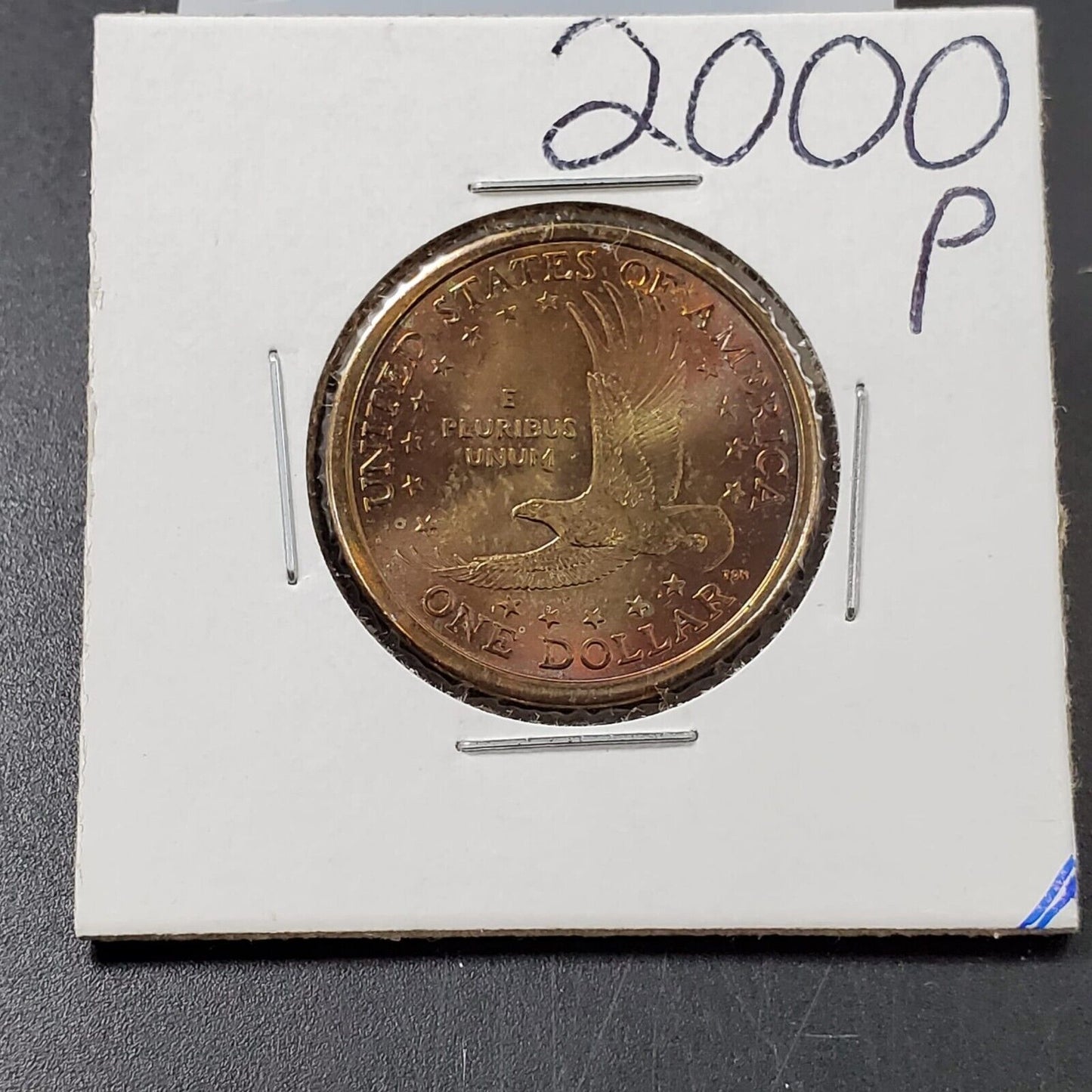 2000 P Sacagawea Native Brass Dollar Coin CH Choice / Gem BU Toner 3