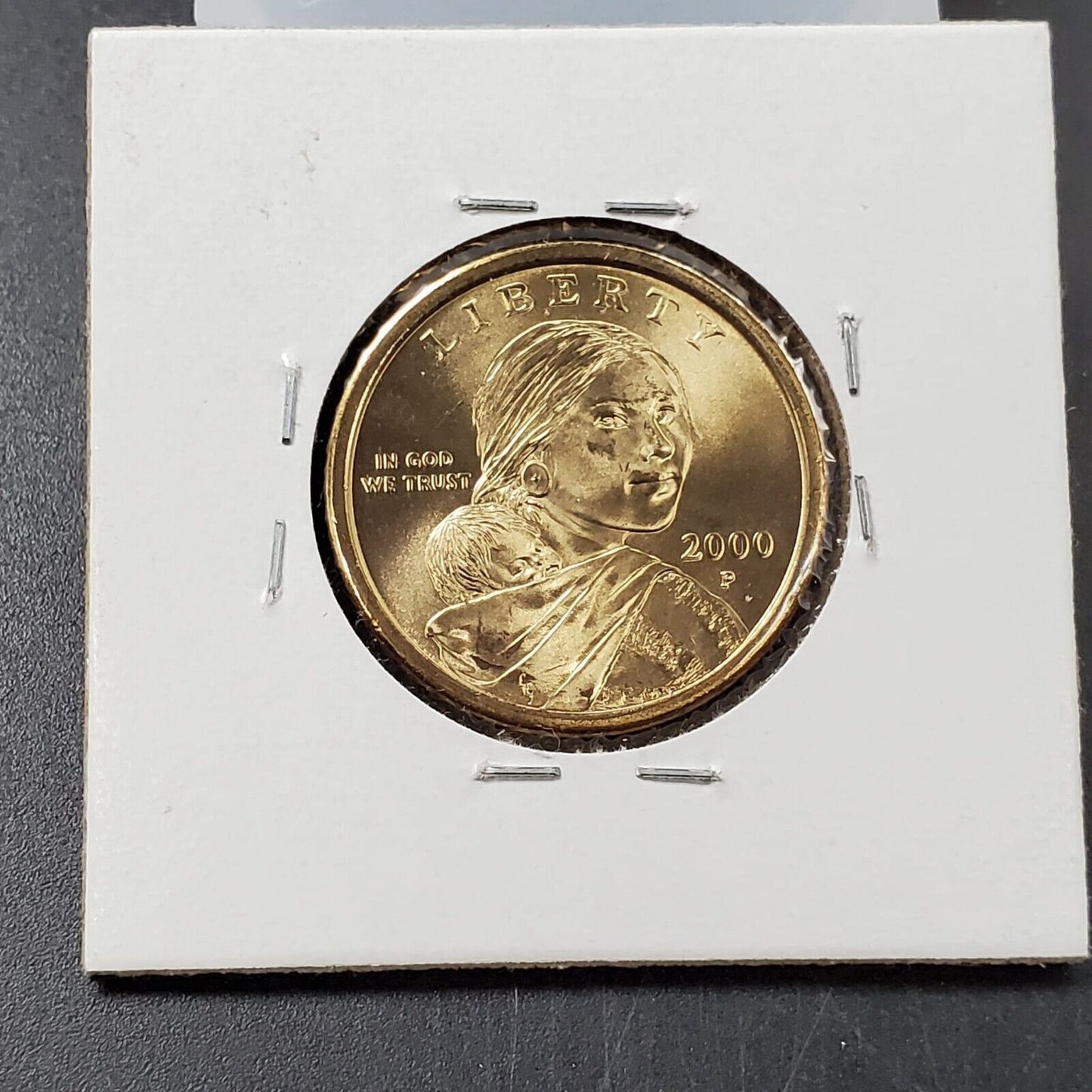2000 P Sacagawea Native Brass Dollar Coin CH Choice / Gem BU Toner 3