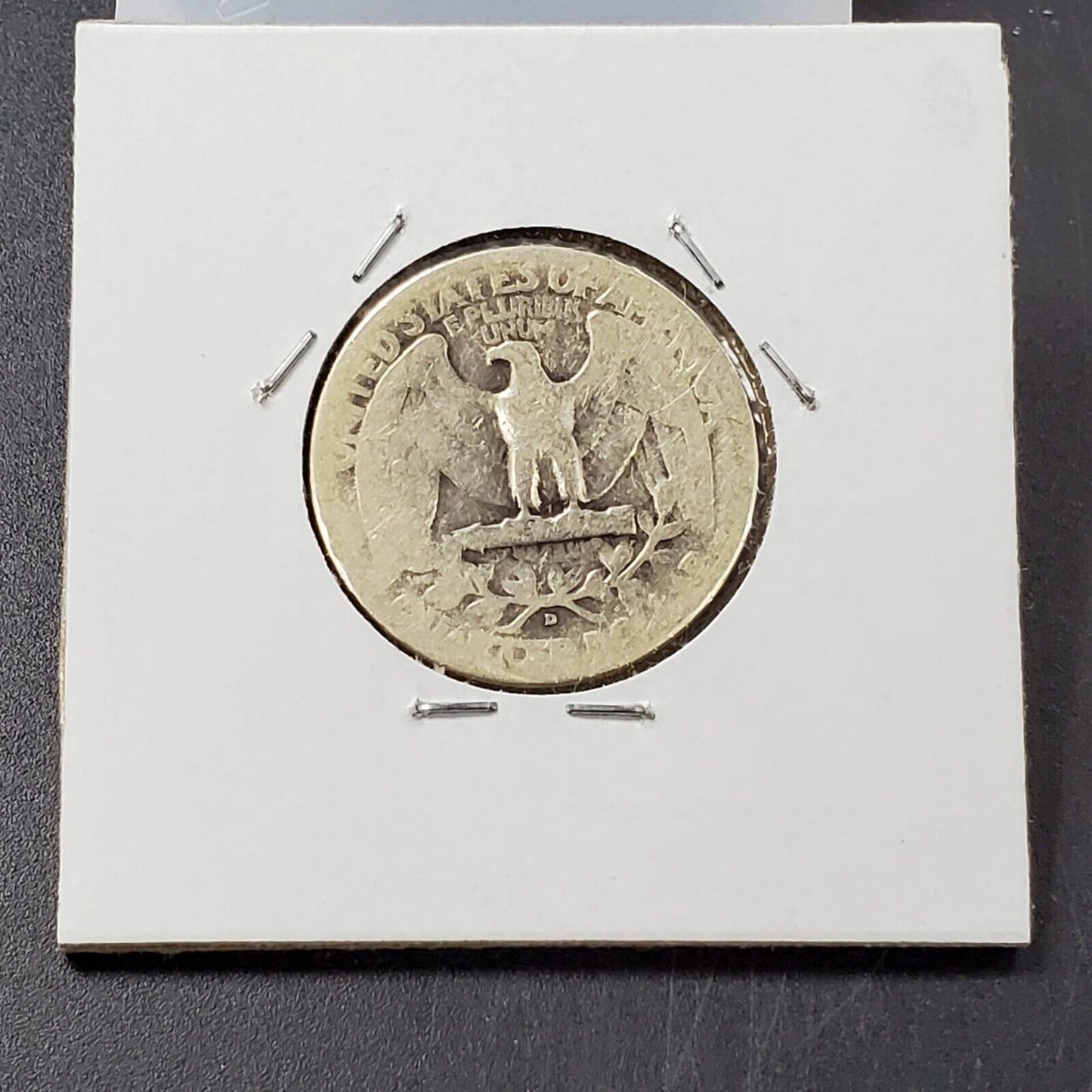 1941 D Washington Silver Quarter Coin AG/Fair PQ Circ toning obverse Original