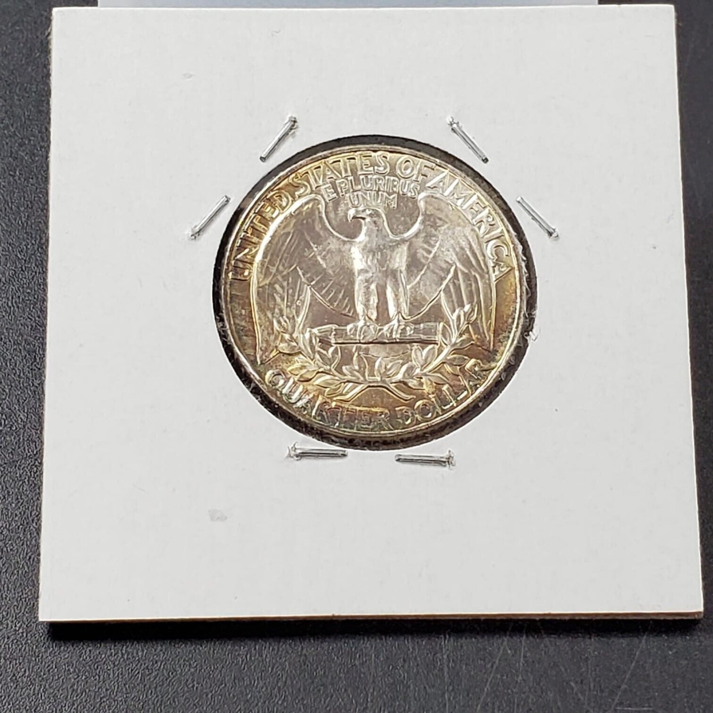 1959 P 25C Washington Quarter Silver Coin Choice CH BU PQ * Rainbow Toning OBV