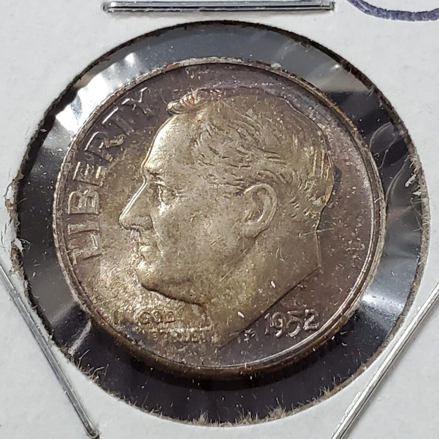 1952 S Roosevelt Silver Dime Coin Toning Toner CH BU