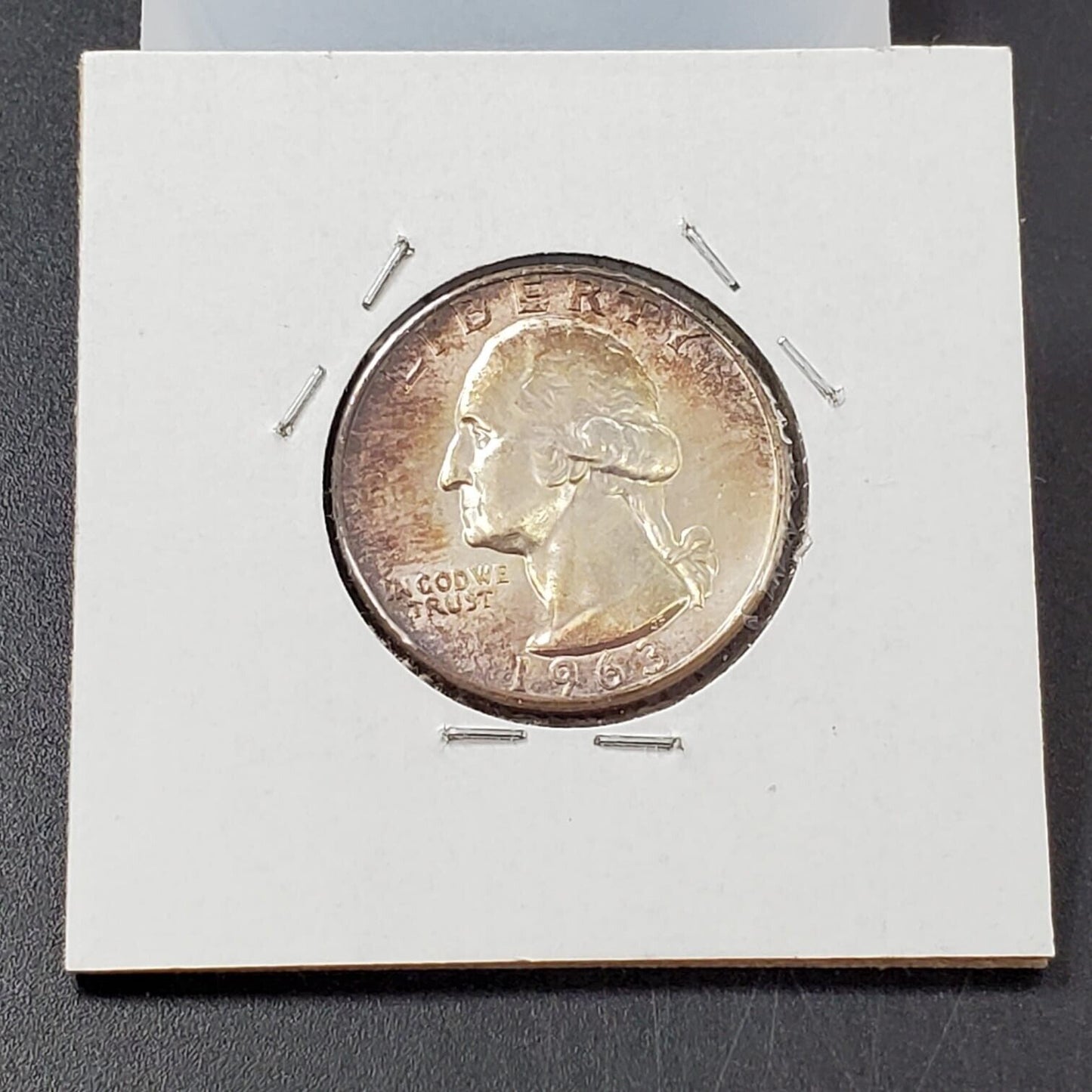 1963 P 25C Washington Quarter Silver Coin CH Choice BU PQ Toning Obverse