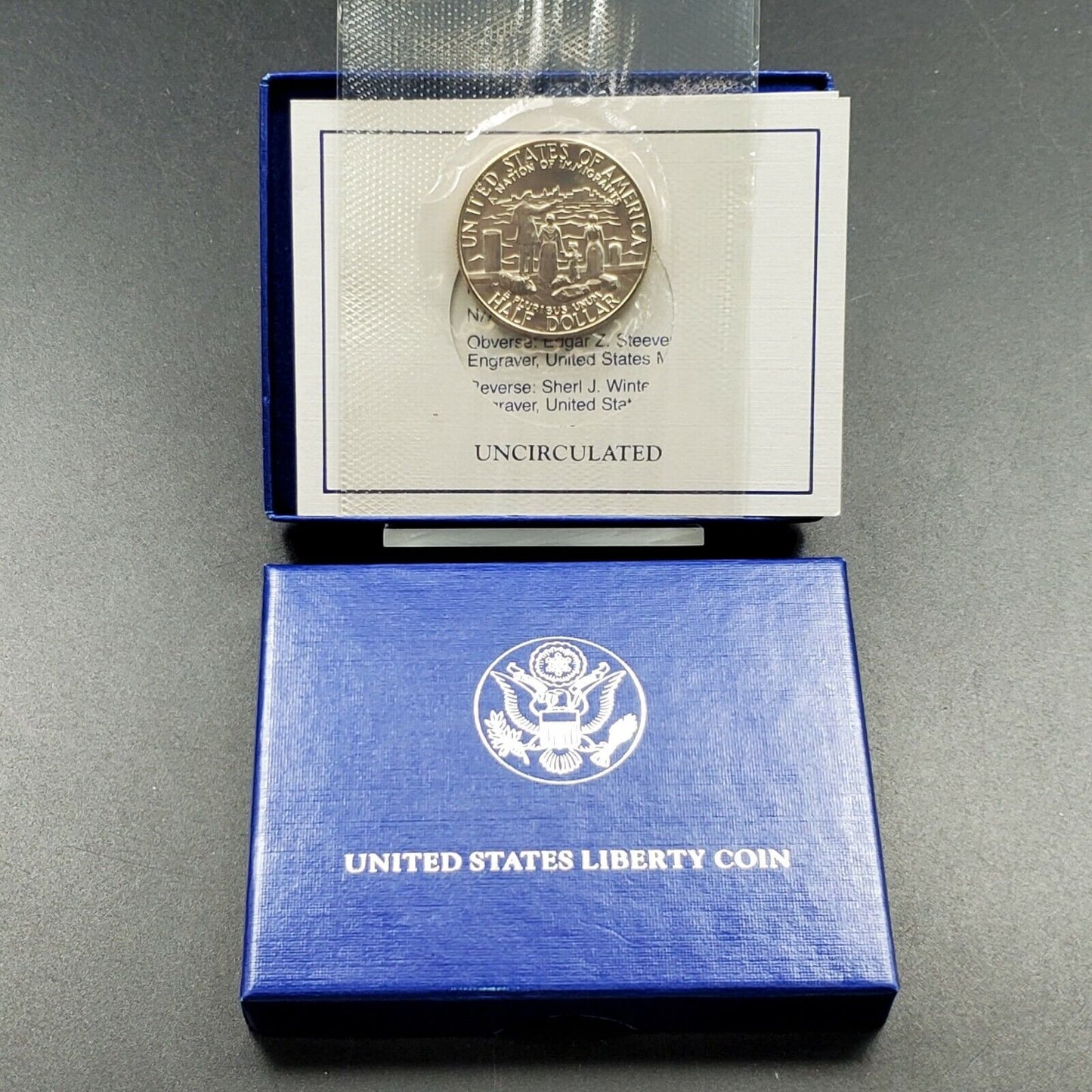 1986 D  Statue Of Liberty Ellis Island Half Dollar Commemorative  Coin BU