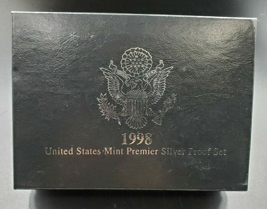 1998 S US Mint Premier Silver Proof Set OGP Box COA - RobinsonsCoinTown