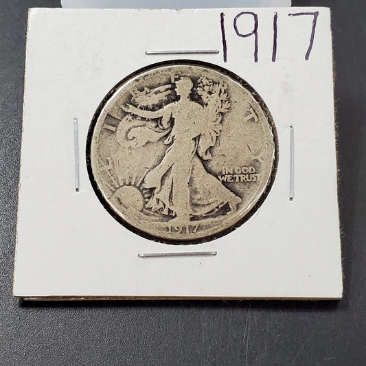 1917 P Walking Liberty Eagle Half Dollar Coin AG about Good / Good Full Date