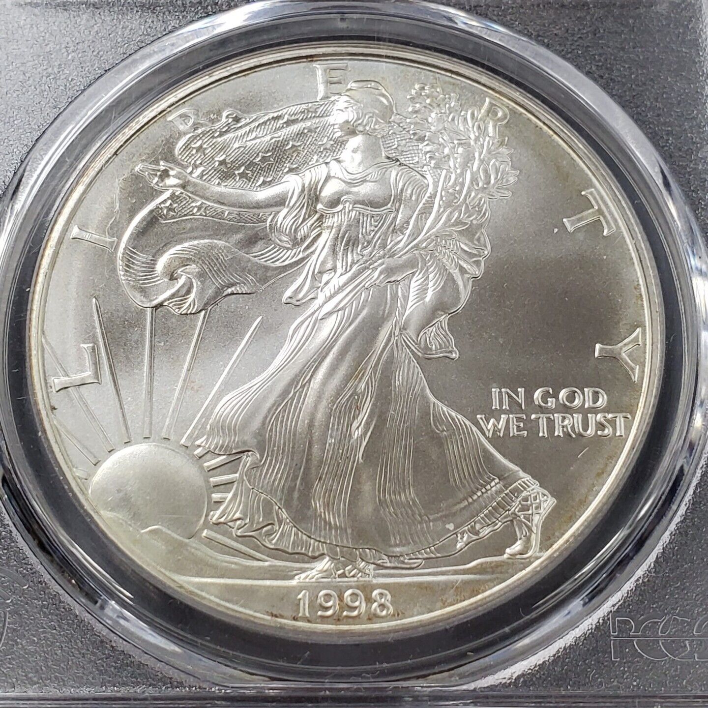 1998 American Silver Eagle Nice Certified PCGS MS67 Gem BU certified