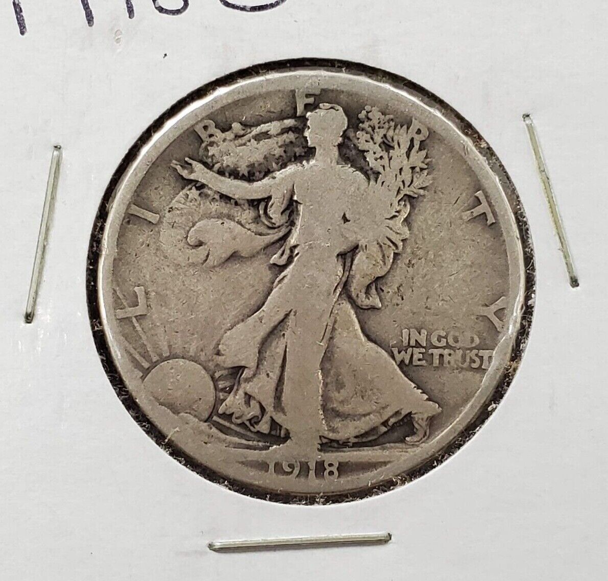 1918 S Walking Liberty Silver Eagle Half Dollar Coin Choice G Good / VG Very G