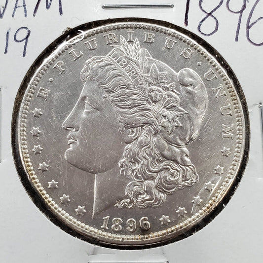 1896 P Morgan Silver Dollar Coin Vam 19 8 in Denticle Variety UNC DETAILS CLEAN