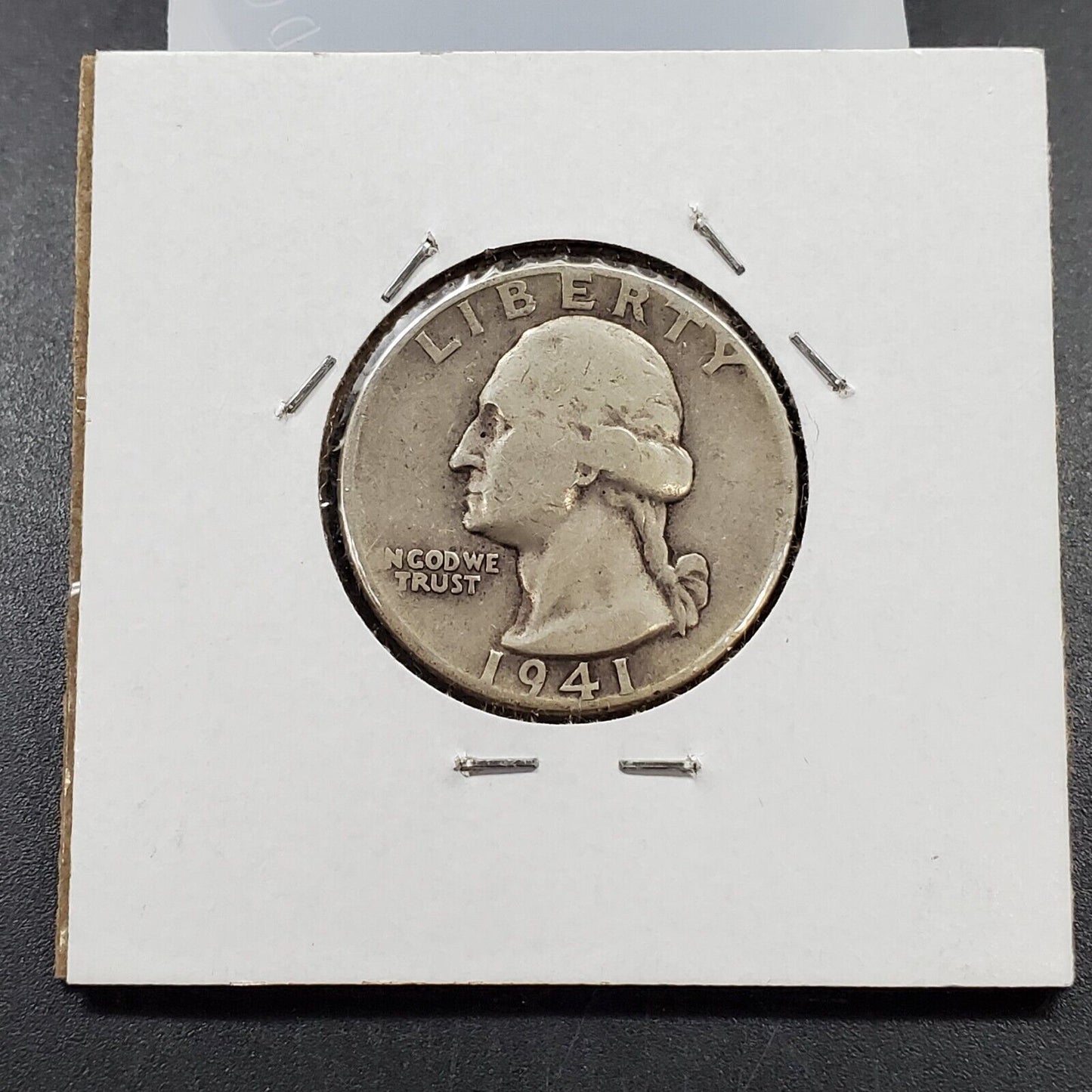 1941 P Washington Silver Quarter Coin Double Die Reverse Beak Variety AG / GOOD