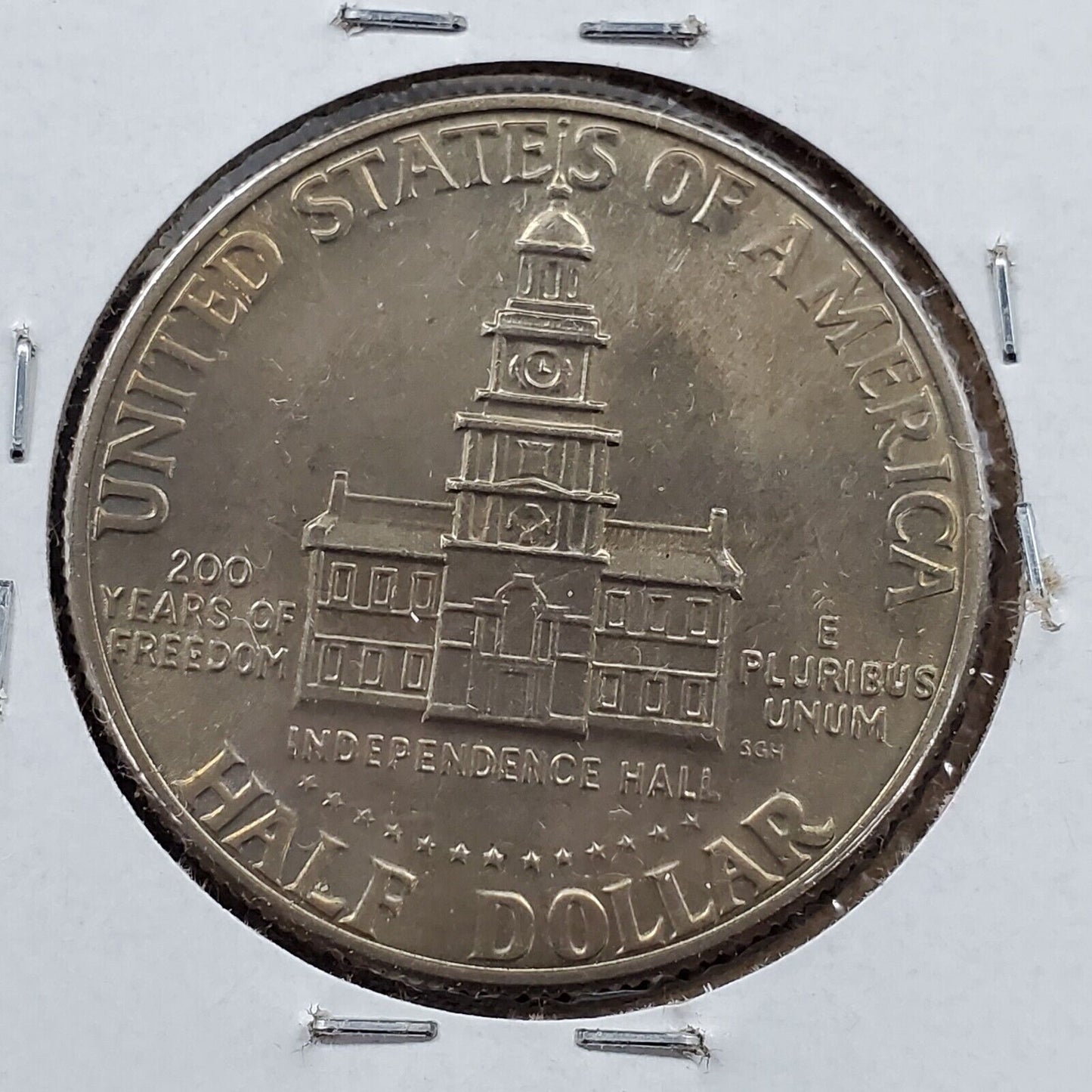 1976 D 50c Kennedy Clad Half Dollar Coin CH BU UNC Neat Toning Toner