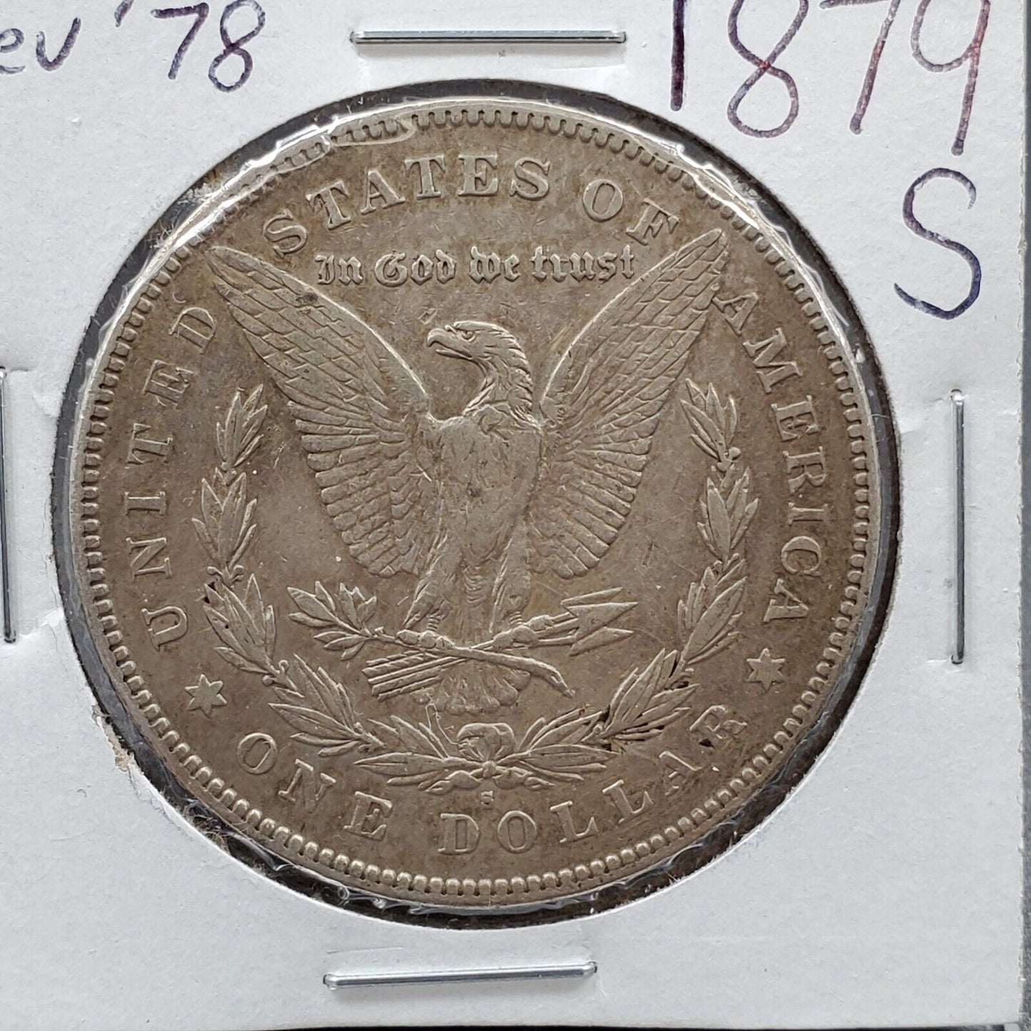 1879 S Rev 78 Morgan Silver Eagle Dollar Coin  EF XF Extra Fine